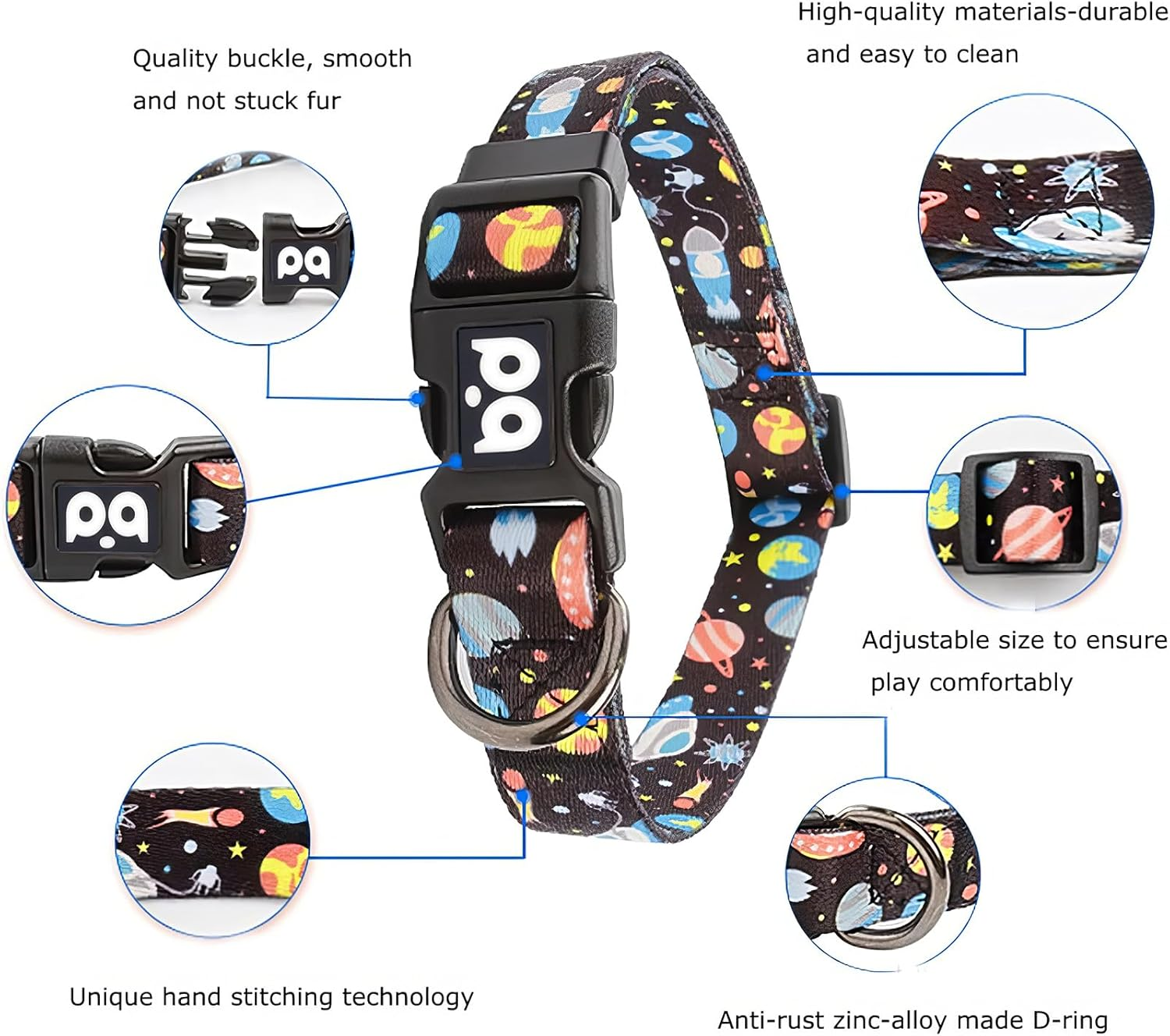 RTRTGS Dog Collar, Dog Collar for Puppies, Small, Medium, Large Dogs, Patterned Dog Collars, Adjustable, Robust Dog Collar image number 3