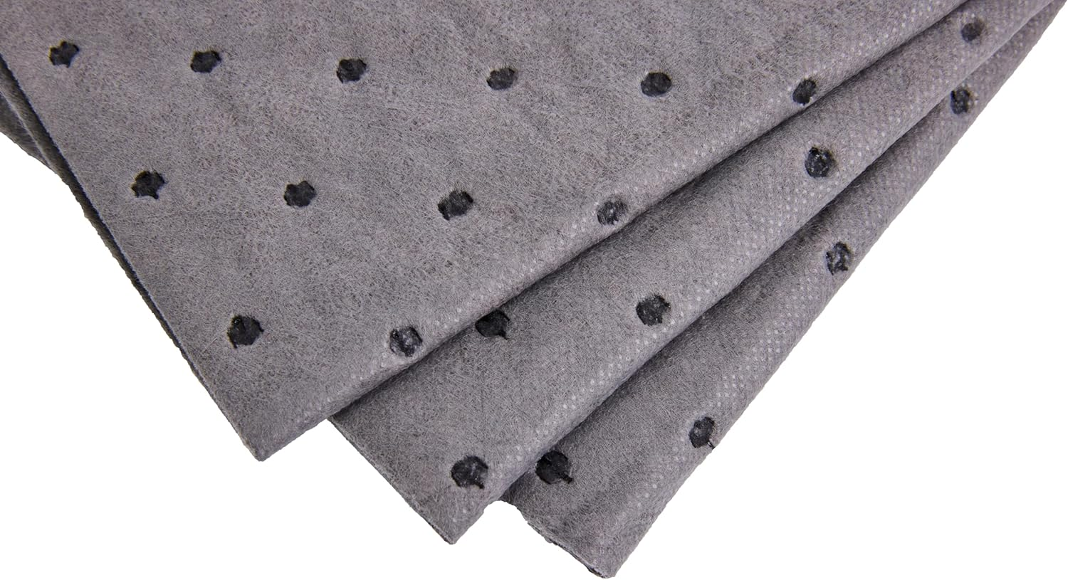 Barracade General Purpose Absorbent Pad, 410Mm X 460Mm, 3 Pack, Rapid Absorption, Recycled Material, Spill Control for Water, Oils, Solvents, Workplace & Warehouse Maintenance