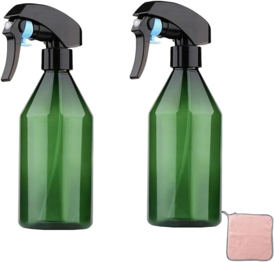 2PCS Plant Spray Bottles, Garden Spray 300Ml / 10Oz Water Spray Bottle for Garden Cleaning Solution, Top Pump Trigger Water, Clear Green image number 3