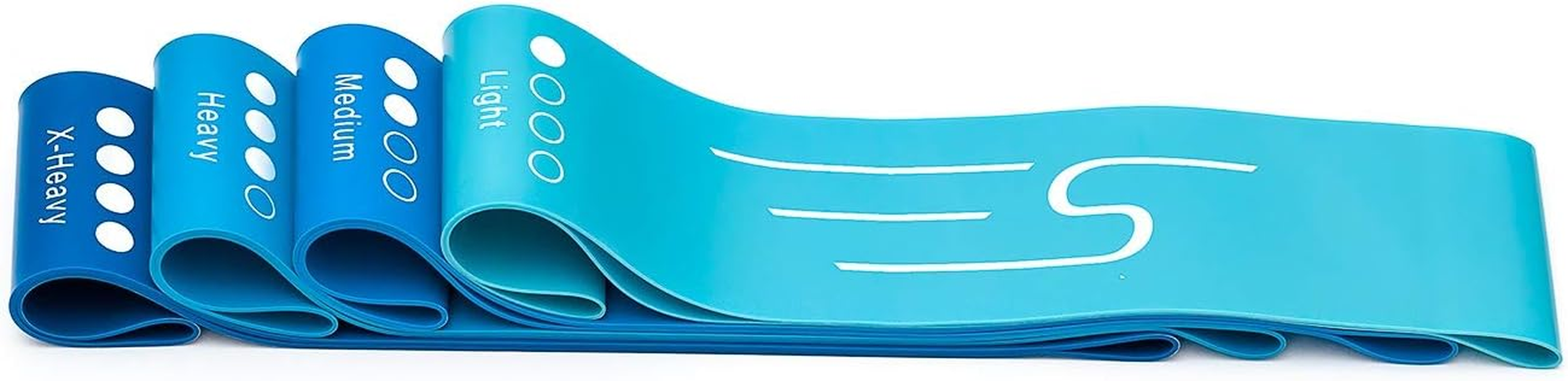 Resistance Loop Exercise Workout Bands - for Athlete Training, Glutes, Legs and Butt, Pilates & Yoga Bands - Set of 4 + Carry Bag - by Uptospeed image number 4