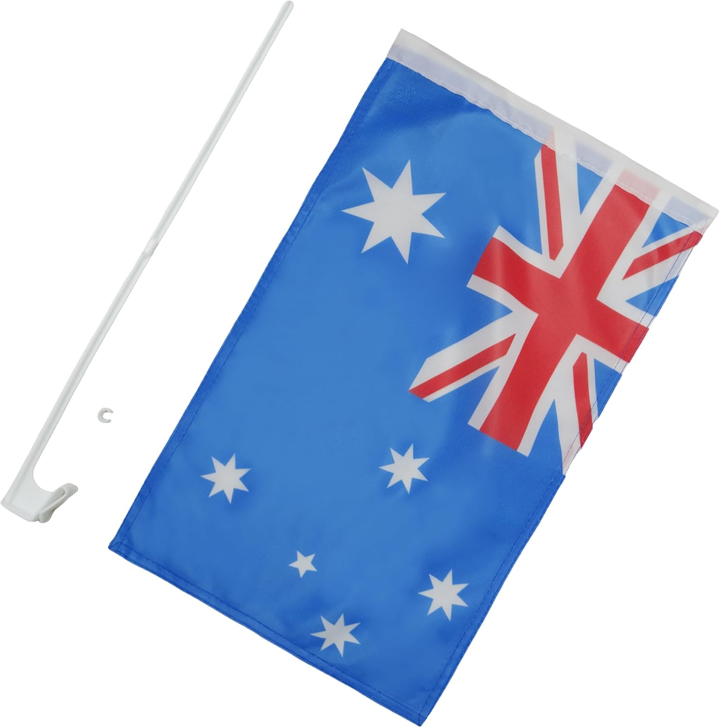 Australia Car Flag 18'' X 12'' - Australian Car Flags 30 X 45Cm - Banner 18X12 INCHES Plastic Stick - AZ FLAG image number 1