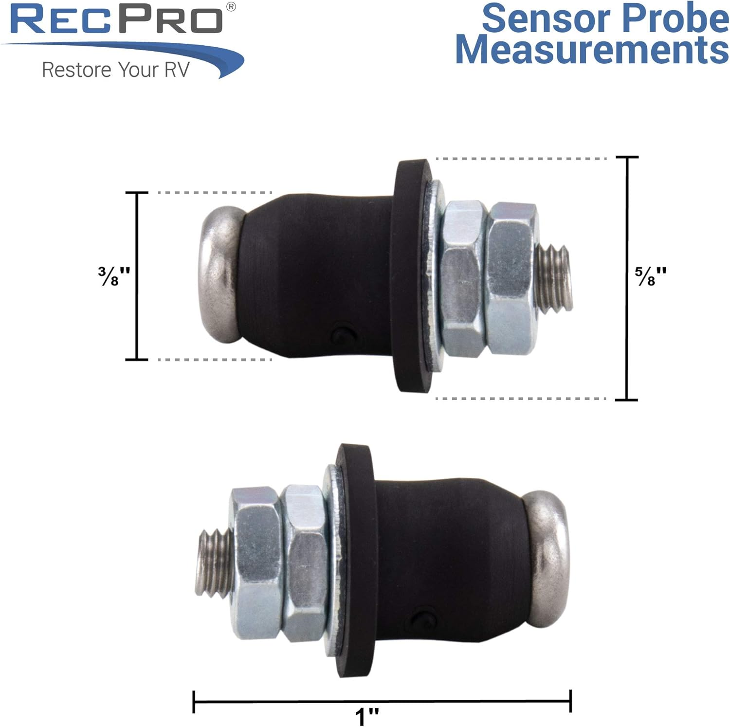 Recpro Water Level Screw-In Sensors | RV Water Tank Probe Sensors | 6 Sensors | Tank Sensors | Fresh Water Probes | Gray Water Tank Sensors | Black Tank Waste Water Sensors image number 6