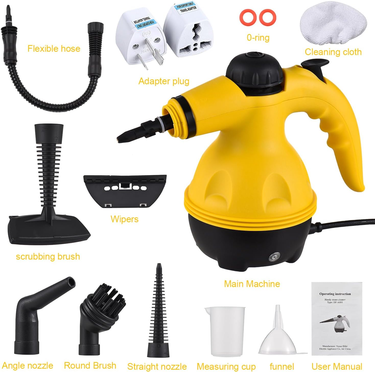 Pressurized Handheld Steam Cleaner, Multipurpose Portable Steam Cleaningfor Cleaning, Car, Bathroom, Shower, Upholstery, Grout, Window, Grime, Grease image number 6