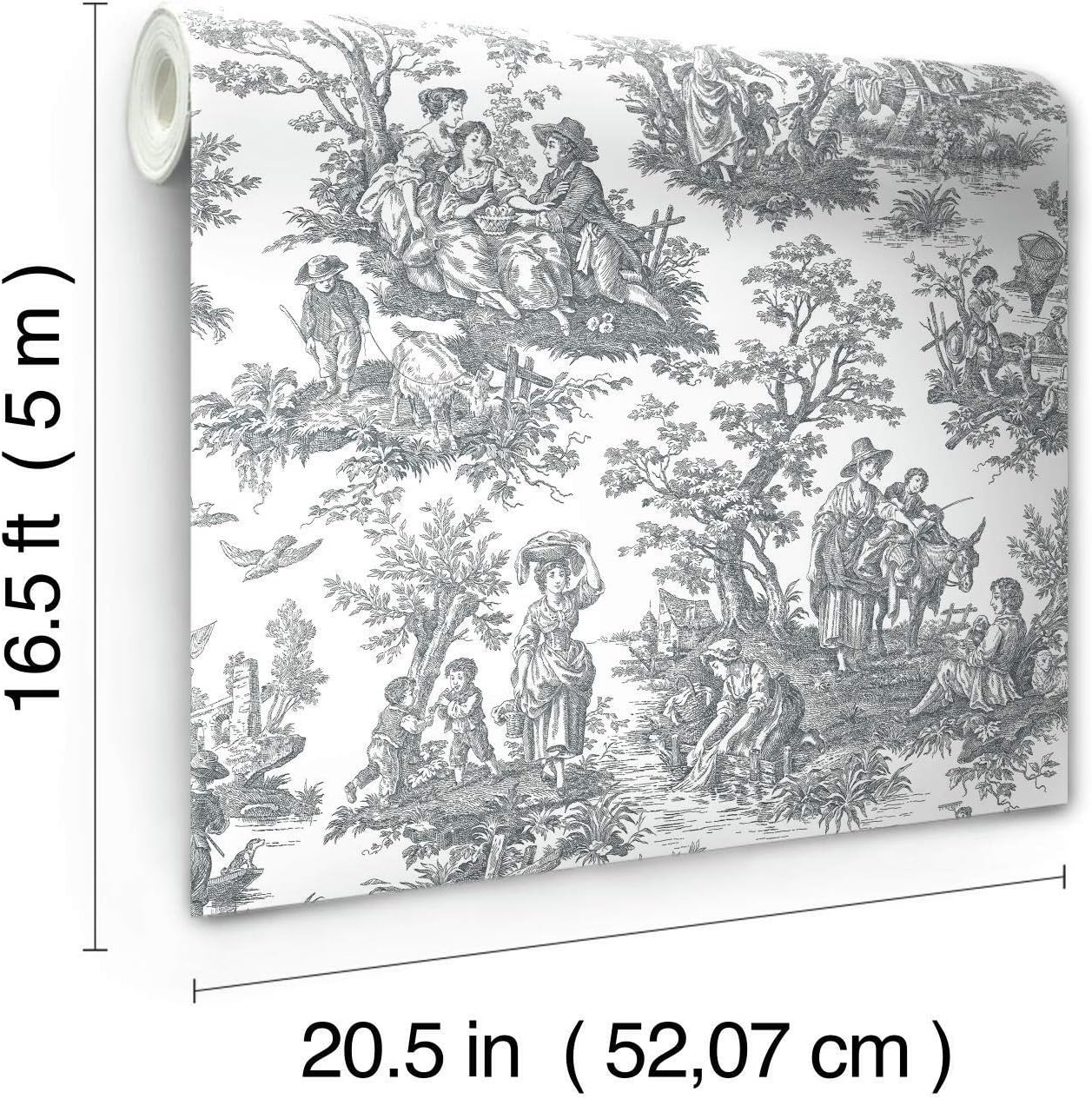 Waverly Country Life Toile Peel and Stick Wallpaper