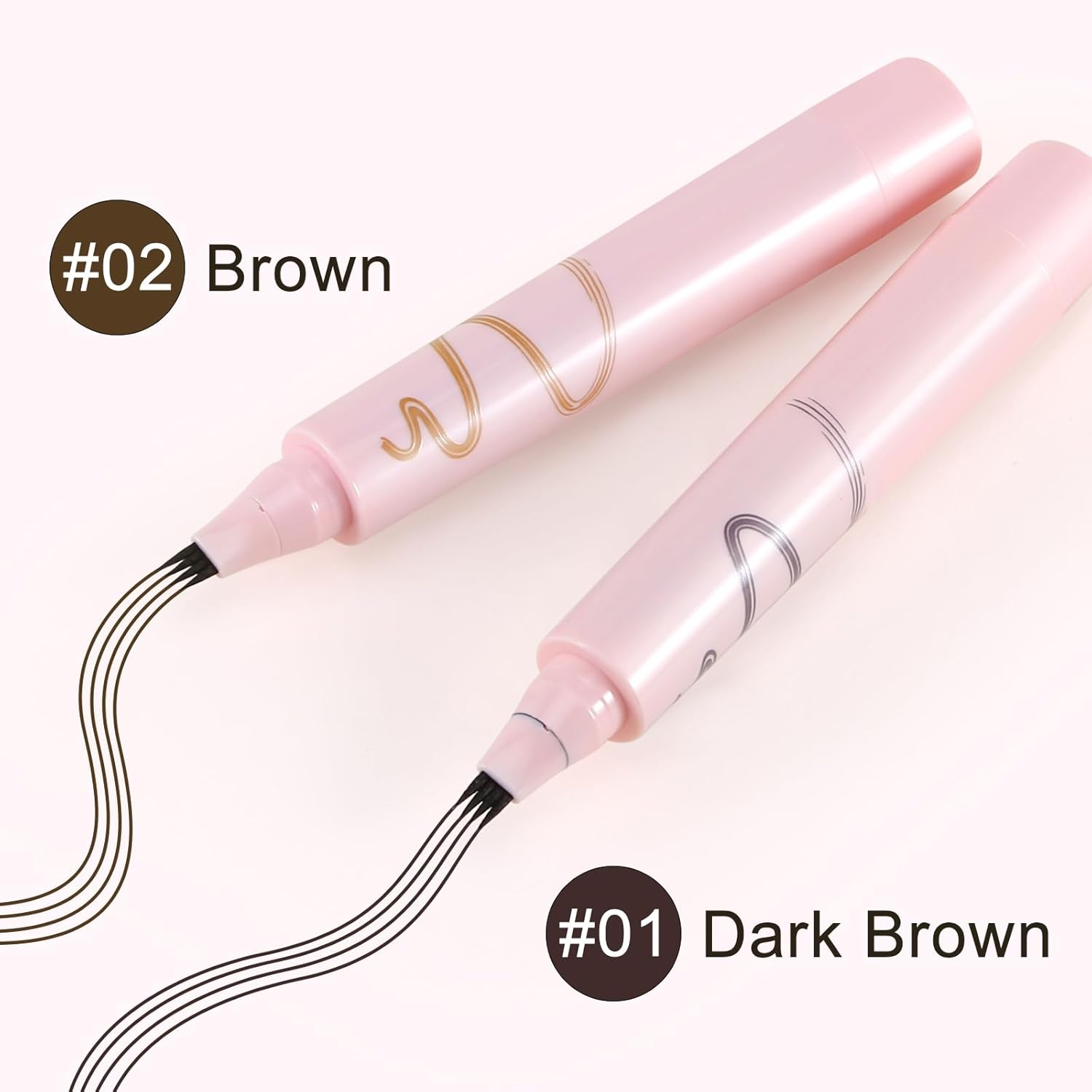 Apooliy Waterproof Eyebrow Pencil Microblading Liquid Brow Pen,Micro 4 Point Eyebrow Tint, Eyebrow Gel Long-Lasting,Creates Natural Brows Dark Brown - 01 Dark Brown image number 3
