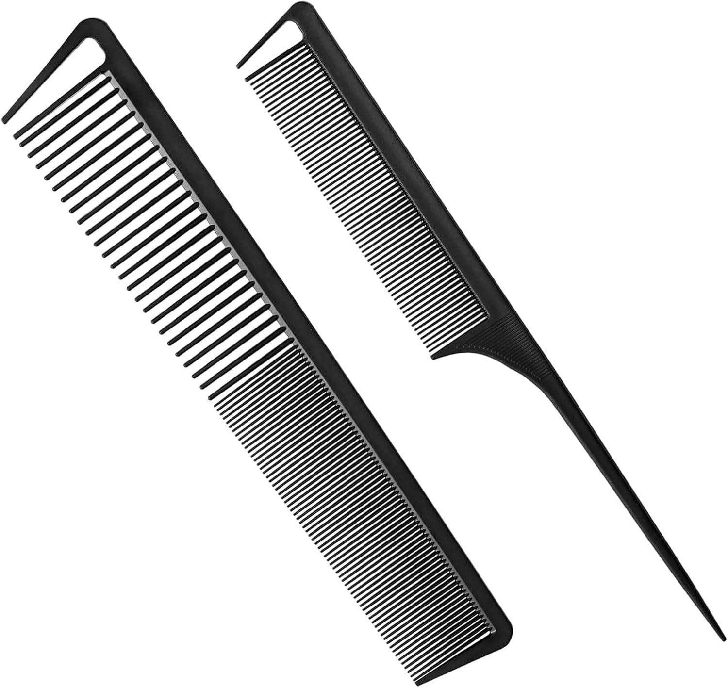 Muorruo 2-Pack Handle Combs/Parting Combs for Braids, Hairdressing Styling Combs Made from Carbon Fibre, Backcombing Comb with Handle for Ladies and Gentlemen, Fine Teeth, Hair Salon Care Tools image number 6