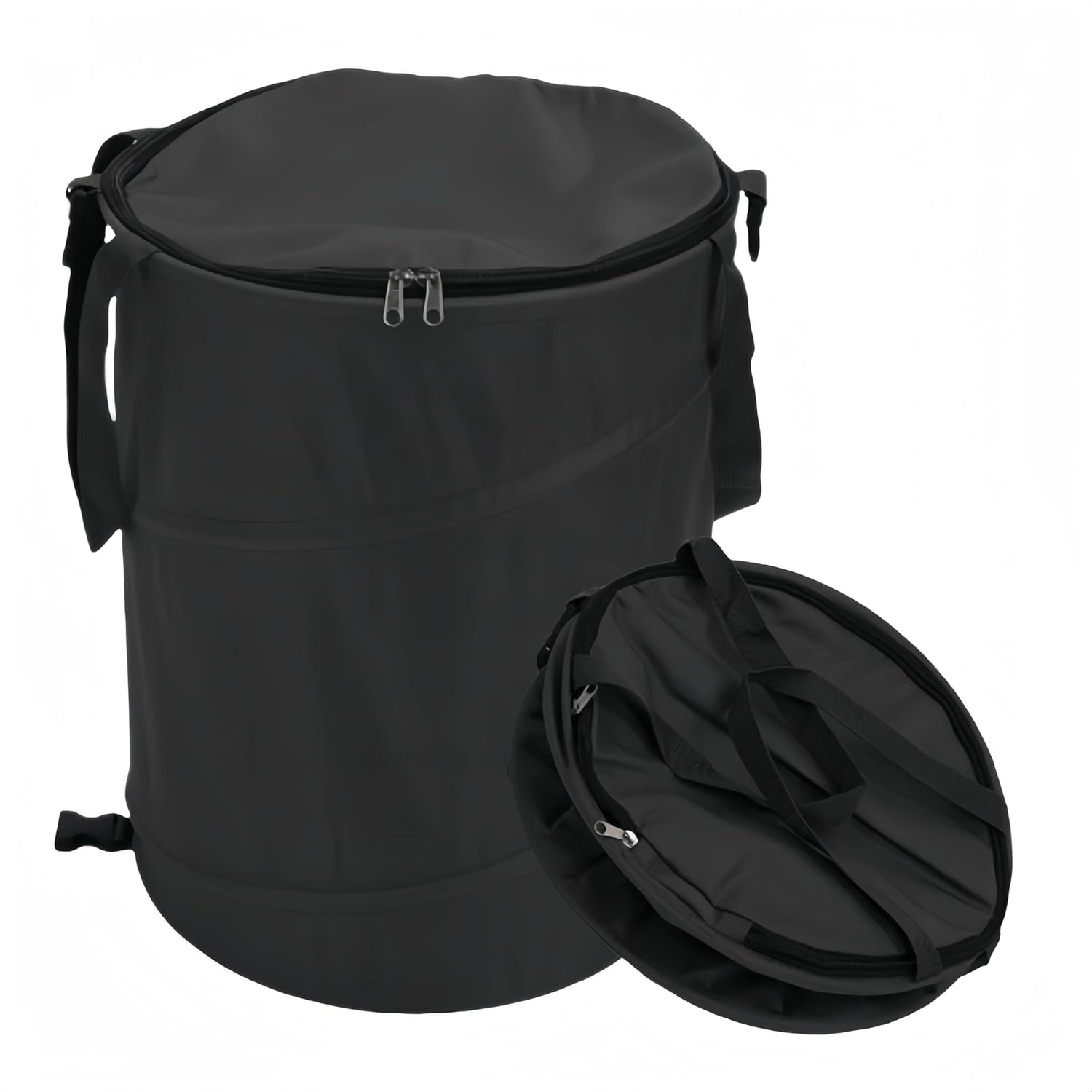 Camping Trash Can, Ai-Oumleef Collapsible Trash Can, Outdoor Portable Foldable Trash Can, Portable Camping Garbage Bin Home Toy Clothing Storage Yard Garden Deciduous Garbage Bag(Black)