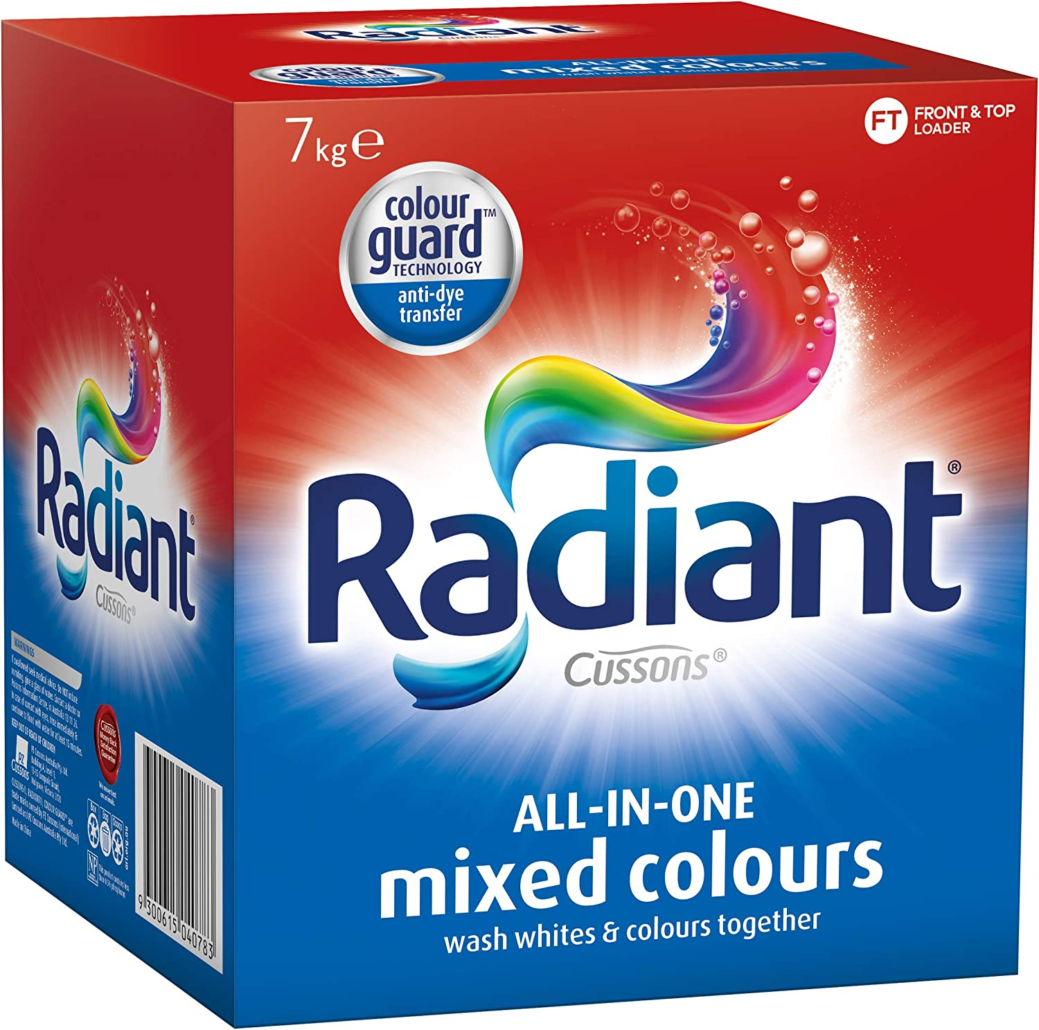 RADIANT LAUNDRY POWDER ALL in ONE MIXED COLOURS FRONT and TOP LOADER 7Kg image number 1