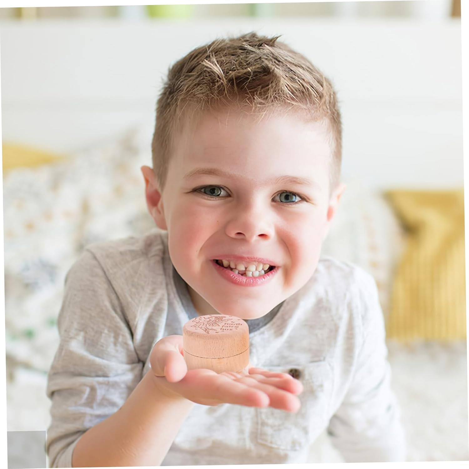 Cabilock S First Tooth Box Wooden Tooth Holder Safe Natural Material for Year Old Boy Girl Keepsake for Changing image number 6