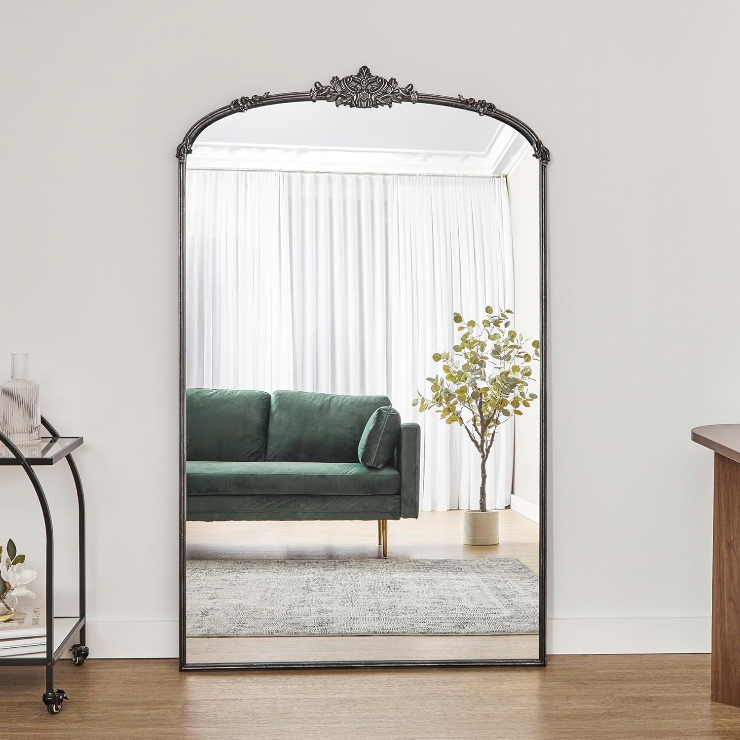 Cooper & Co. Florence XL 180Cm Baroque Mirror Black image number 6