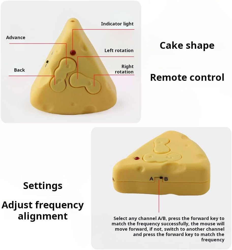 For Cat Remote Controlled Mouse Toy for Active Play Providing Good Companion for Cats ABS Pet Supplies Novelty Toy Toys, Grey White - Lilac Colour image number 7