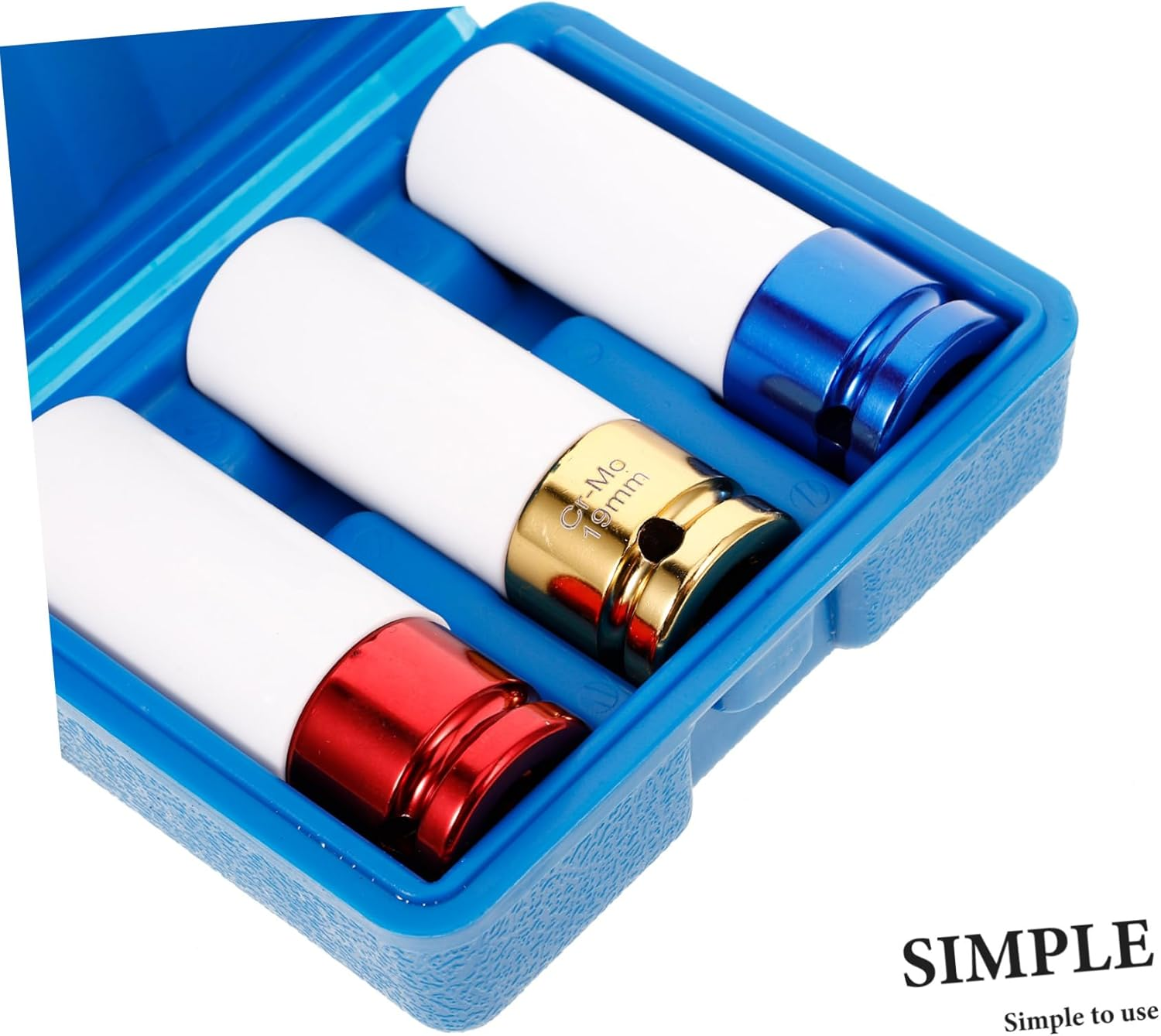 EXAOMBLE 3Pcs Replaceable Socket Part Rim Protector Car Wheel Lug Nut Sockets Set for Vehicle Maintenance