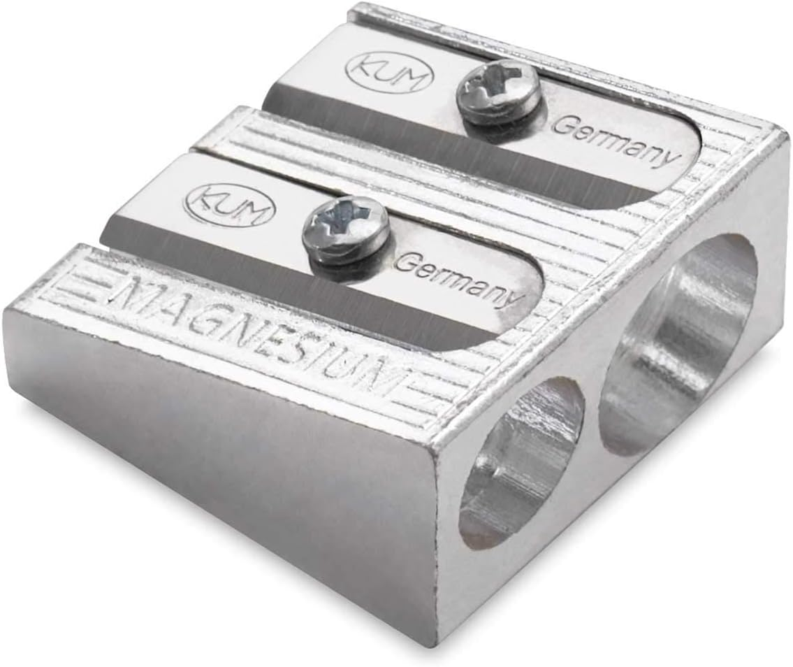 KUM 2-Hole Pencil Sharpener Magnesium Alloy Wedge