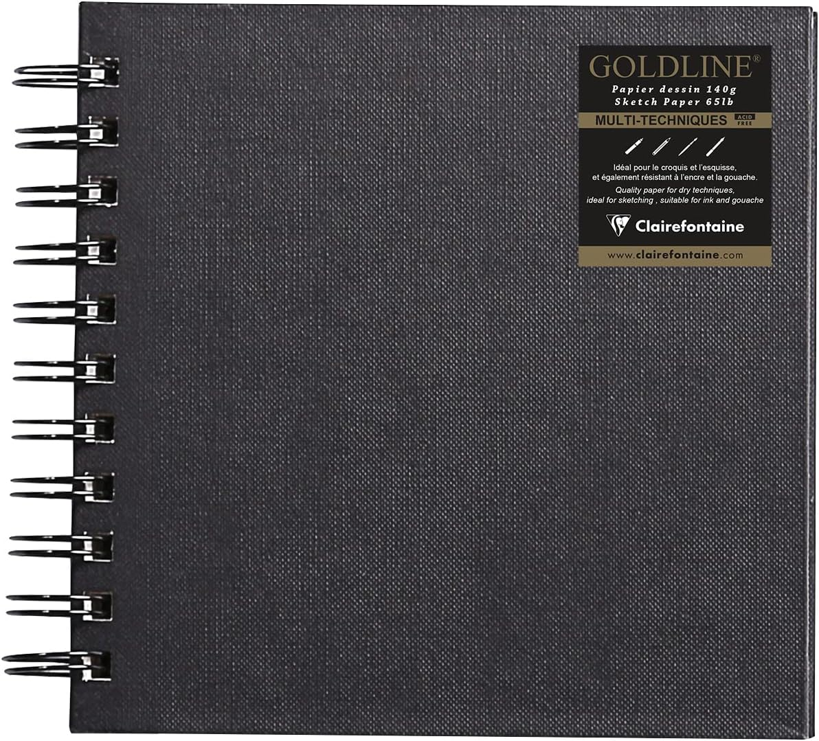 Clairefontaine Goldline Spiral Sketchbook, 15 X 15 Cm image number 1