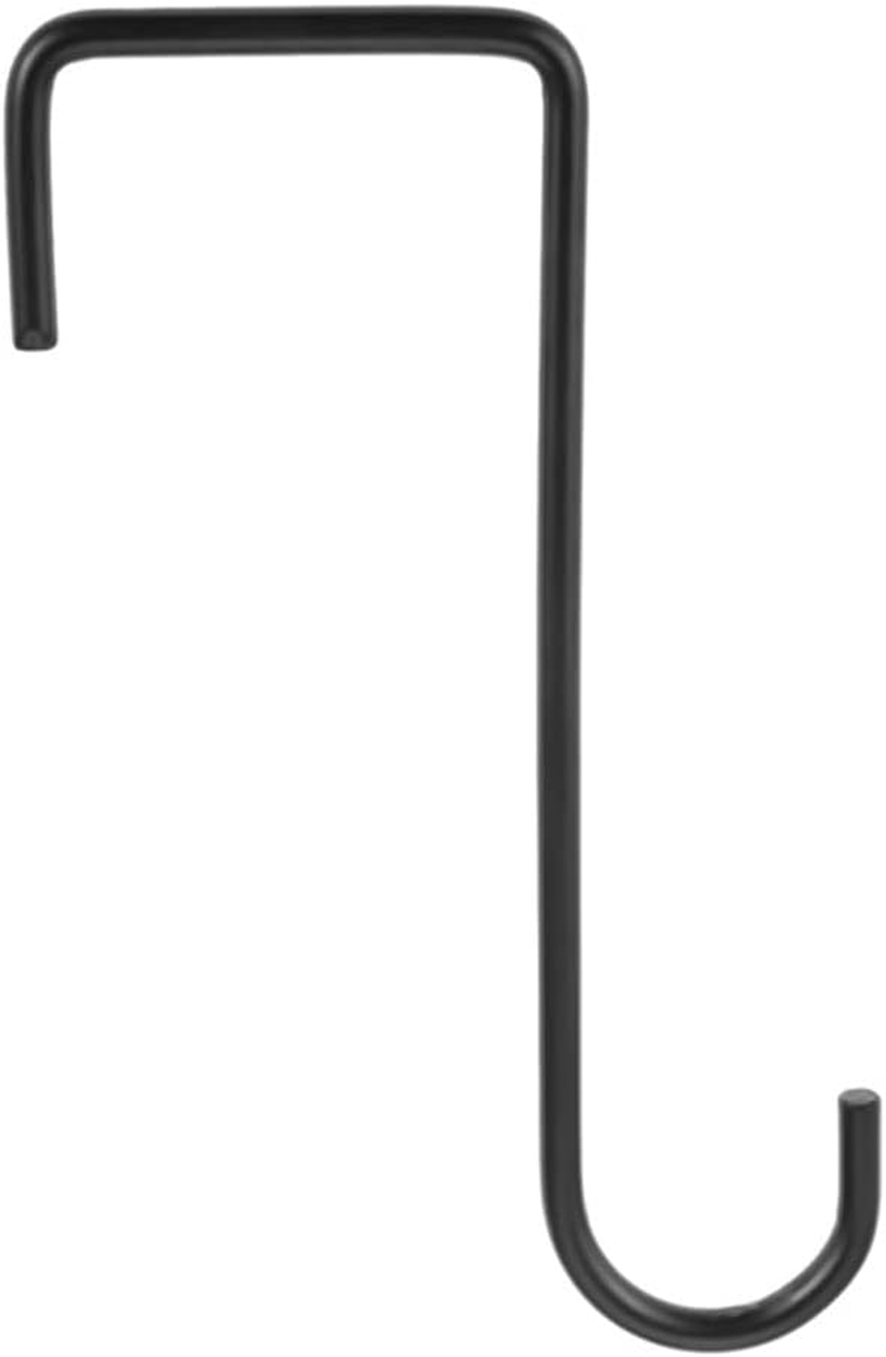 Tophomer 8 Pcs Vinyl Fence Hooks, Patio Hangers Powder Coated Steel Fence Hangers, Wall Hanging Brackets Hook Plant Hangers image number 1