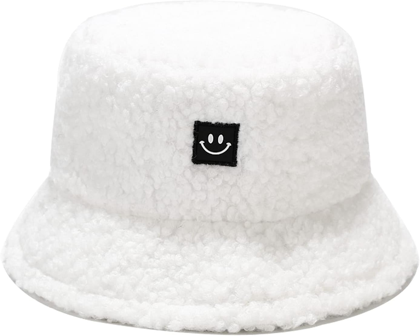 Winter Plush Fuzzy Bucket Hat Faux Fur Shearling Fisherman Hats for Women image number 4