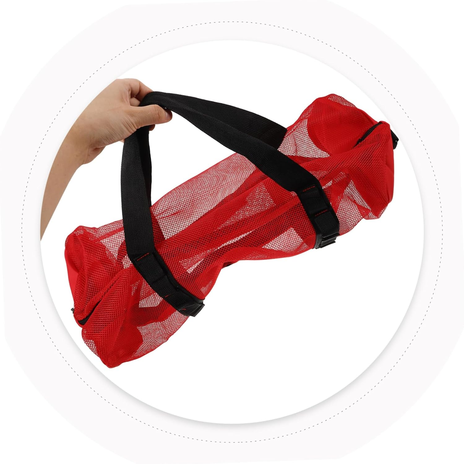 Large Mesh Beach Tote Bag for Swimming Gear Portable Nylon Storage Handbag for Clothes Towels Accessories for Pool and Seaside Activities image number 4