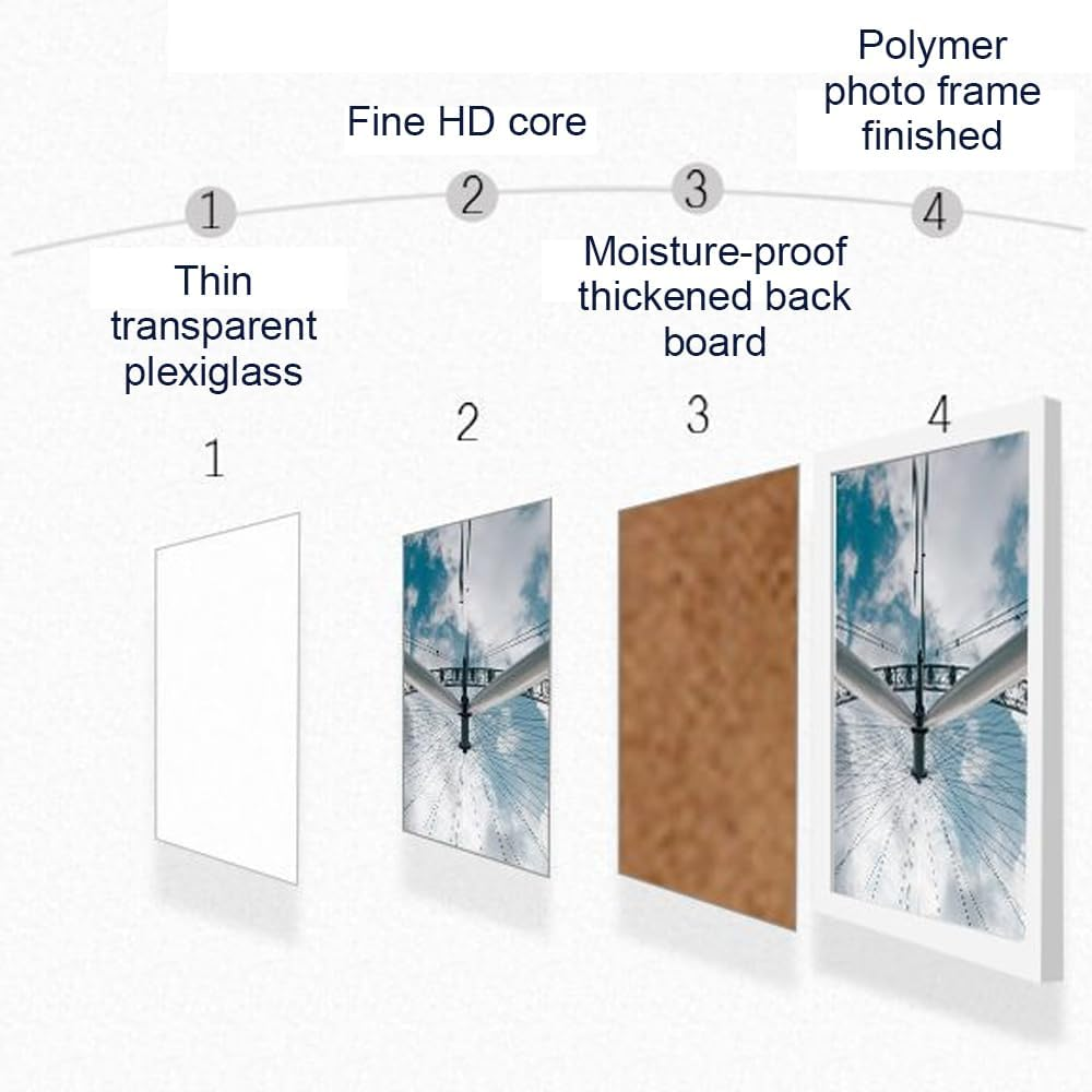 HHWRT Picture Frame Set, Multi-Pack Photo Frames for Wall and Tabletop Display, 14 Pack Picture Frames Collage Wall Decor for Multi Sizes Photos, Home and Office Gallery Wall D&eacute;cor image number 1