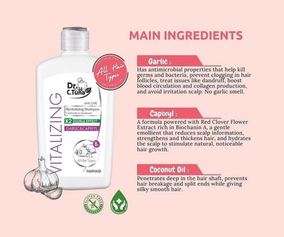 Kenparazzi Vitalising Garlic Shampoo 500 Ml - Protects against Breakage and Spills. Formula Developed and Enriched with Garlic and Capixy, 1108062 image number 3