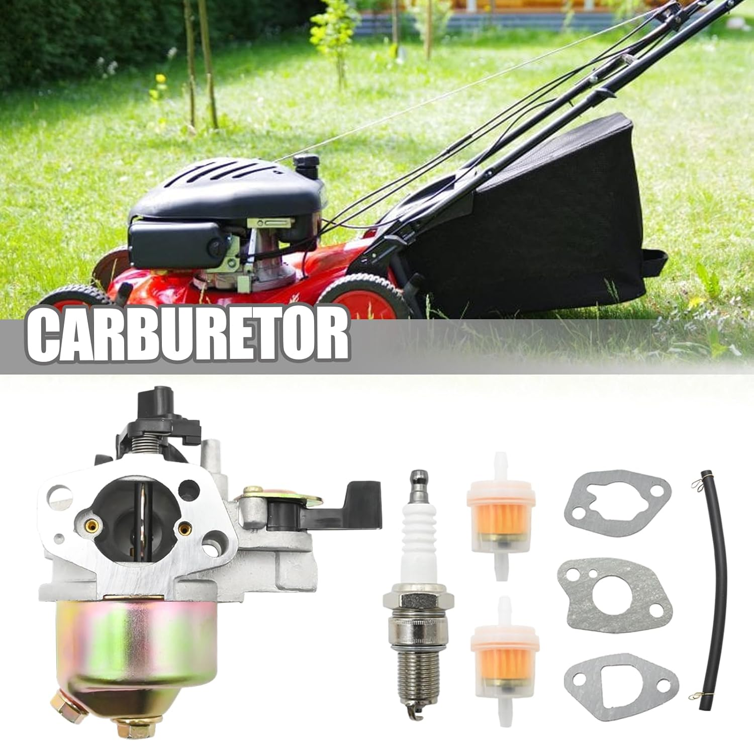 SYOWADA 16100-ZIV-003 Carburetor Tune up Kit, Replacement for Honda GXV160 HRU196 HRU216 5.5HP Mower Engines, Replacement for Sanli Models Replacement for Victa V40 image number 1