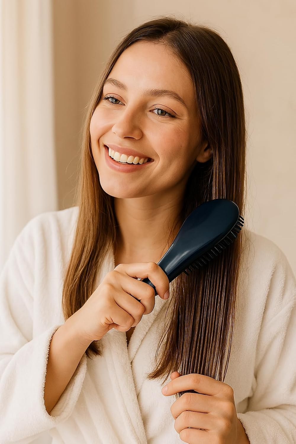 G.B.S Wave Detangling Brush Set for Curly Hair, Thick, Straight & Natural Hair - Gentle Detangler Hair Brush for Women, Kids & Toddlers with Flexible Bristles -Hairbrush for Wet & Dry Detangle image number 1