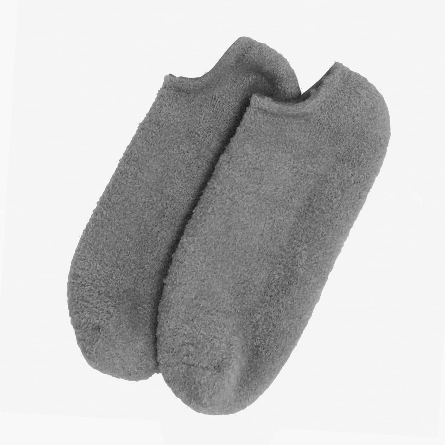 Barefoot Scientist Sleep on It Overnight Moisturizing Gel Socks, Low Profile Ankle Socks, Nourish Your Feet, Grey, L image number 3