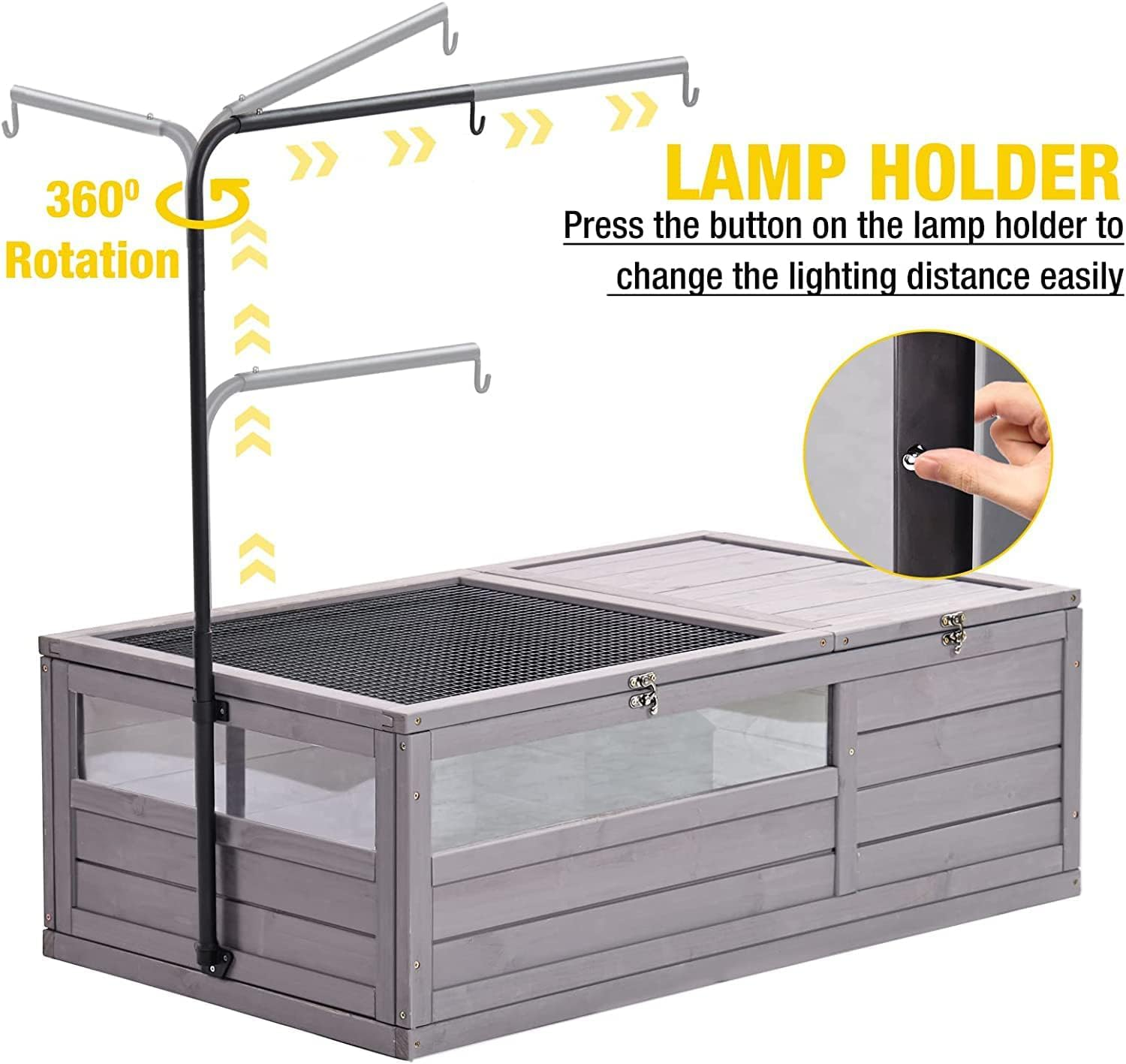 Tortoise Cage Large Tortoise House, Indoor Tortoises Enclosure for Small Animals, Outdoor Reptile Cage - Weatherproof Bottom for Tortoise Table image number 2