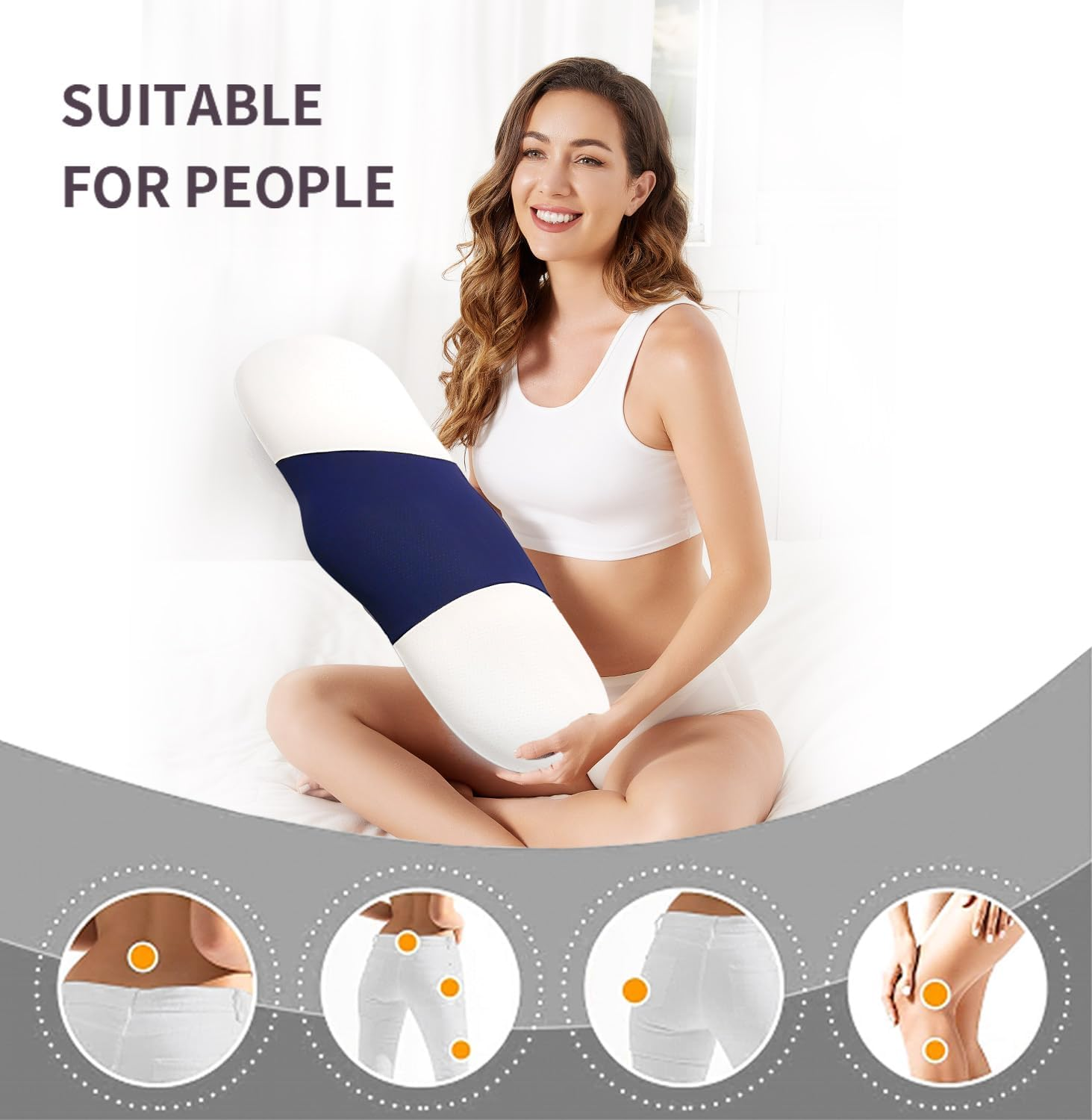 Menlo Park Lower Back Pain Relief Pillow,Memory Foam Back Waist Pillows for Bed,Lumbar Support Pillow for Sleeping,Bed Rest Pillow with Cooling Breathable Pillowcase image number 4