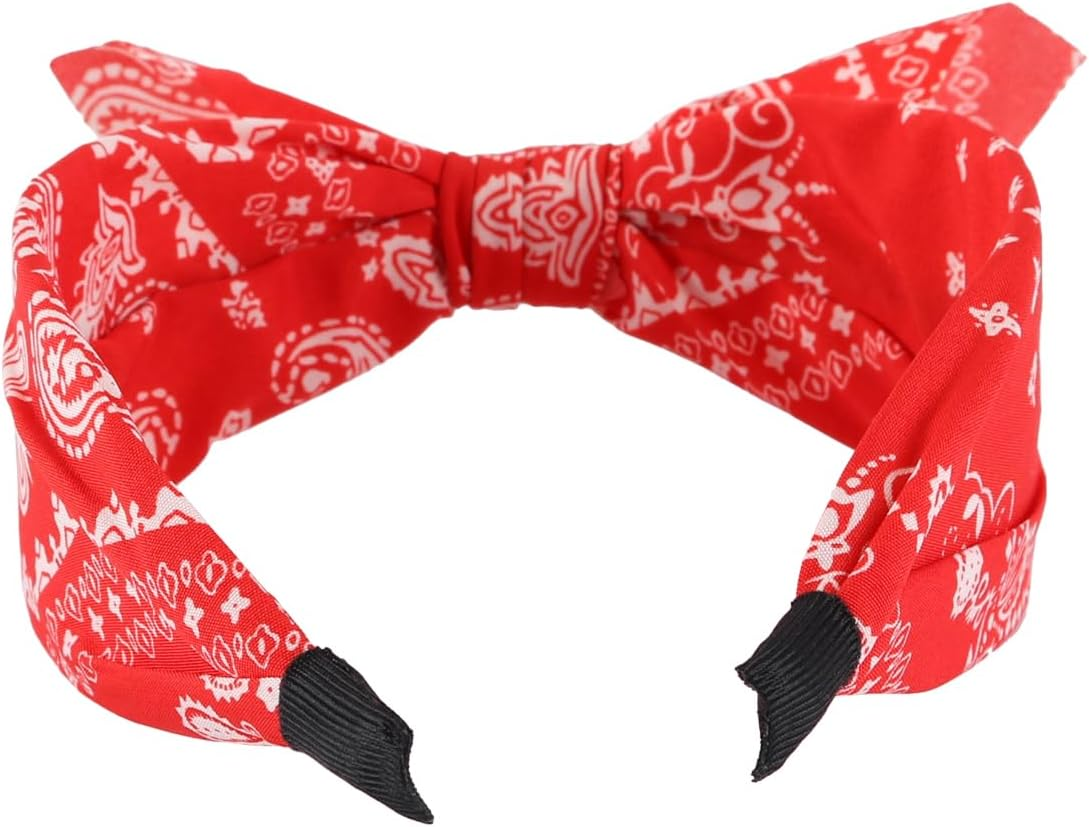 Gorise 5-Piece Set of Women'S Vintage Stretch Headbands Non-Slip Bohemian Wide Earrings 1920S Style Love Knot Hair Accessories Yoga Fitness Party Wedding Decorations image number 3