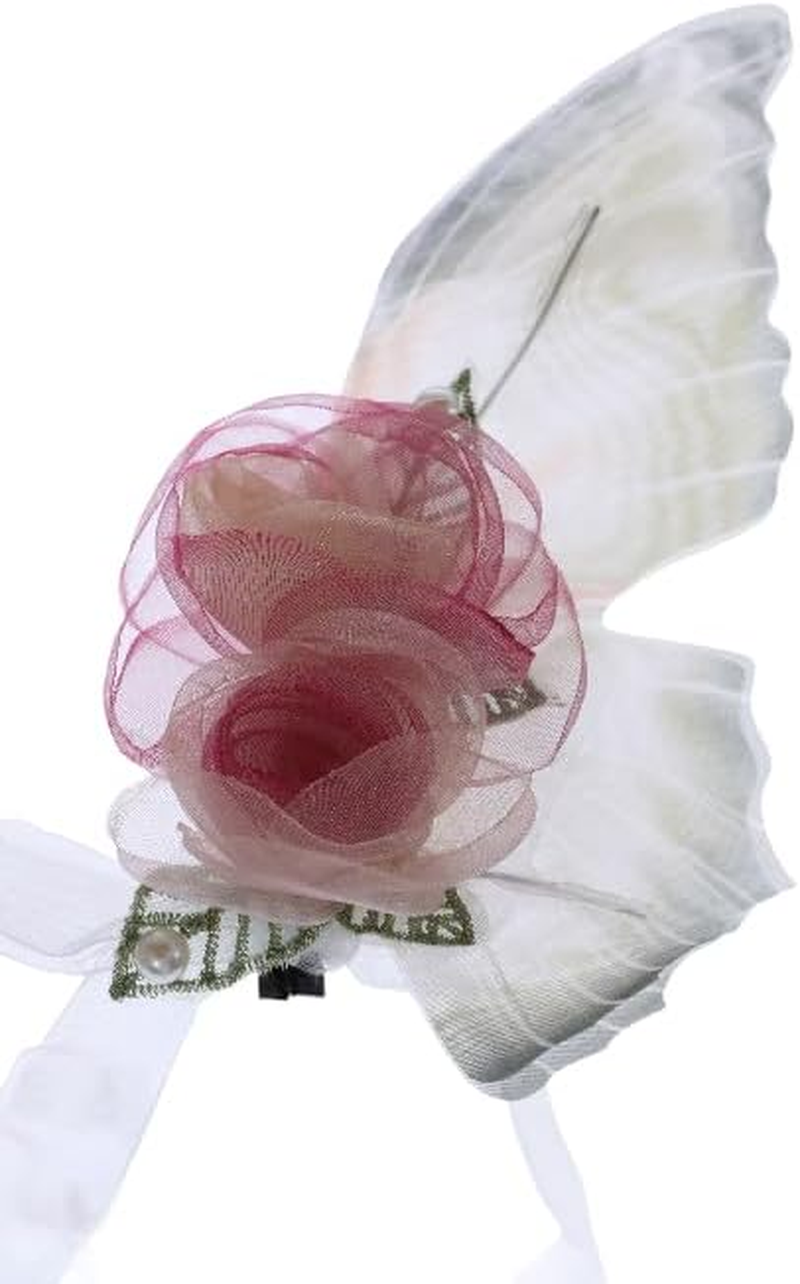 C-112 Green Butterfly Wings Hair Clips Fairy Lolita Party Celebration Hair Accessories Head Accessory image number 3