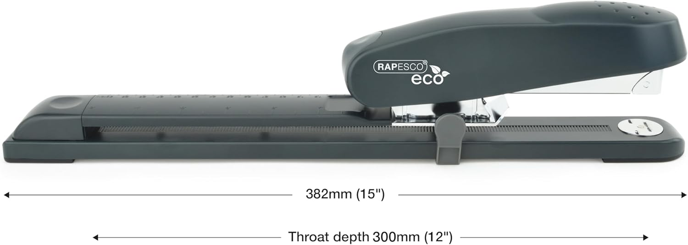 Rapesco 1480 ECO 790 Heavy Duty Long Arm Stapler with 2000 Staples, 50 Sheet Capacity, Charcoal - Charcoal image number 1