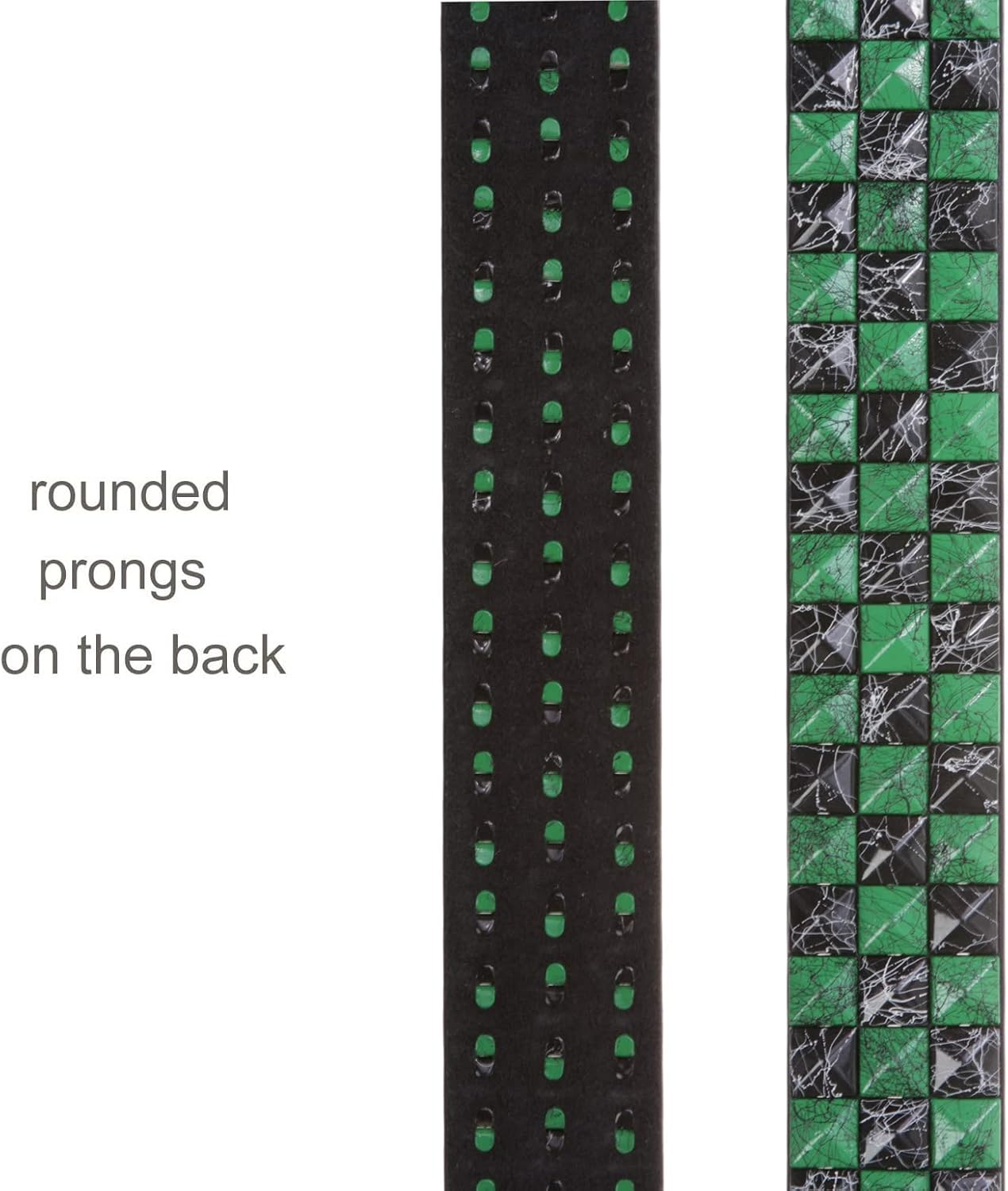 Snap on 1 1/2" Red & Black Checkerboard Punk Rock Studded Belt image number 5