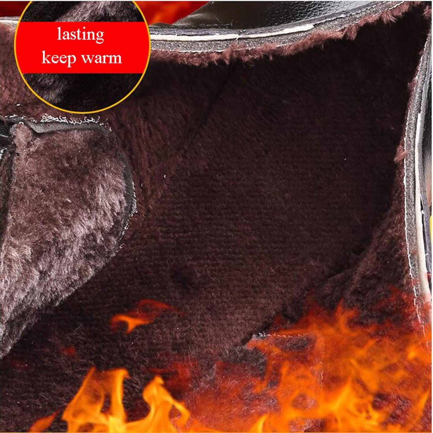 Winter Snow Boots Warm Thicken Men'S Ankle Boots Male Business Office Formal Leather Safety Shoes,43 EU image number 5