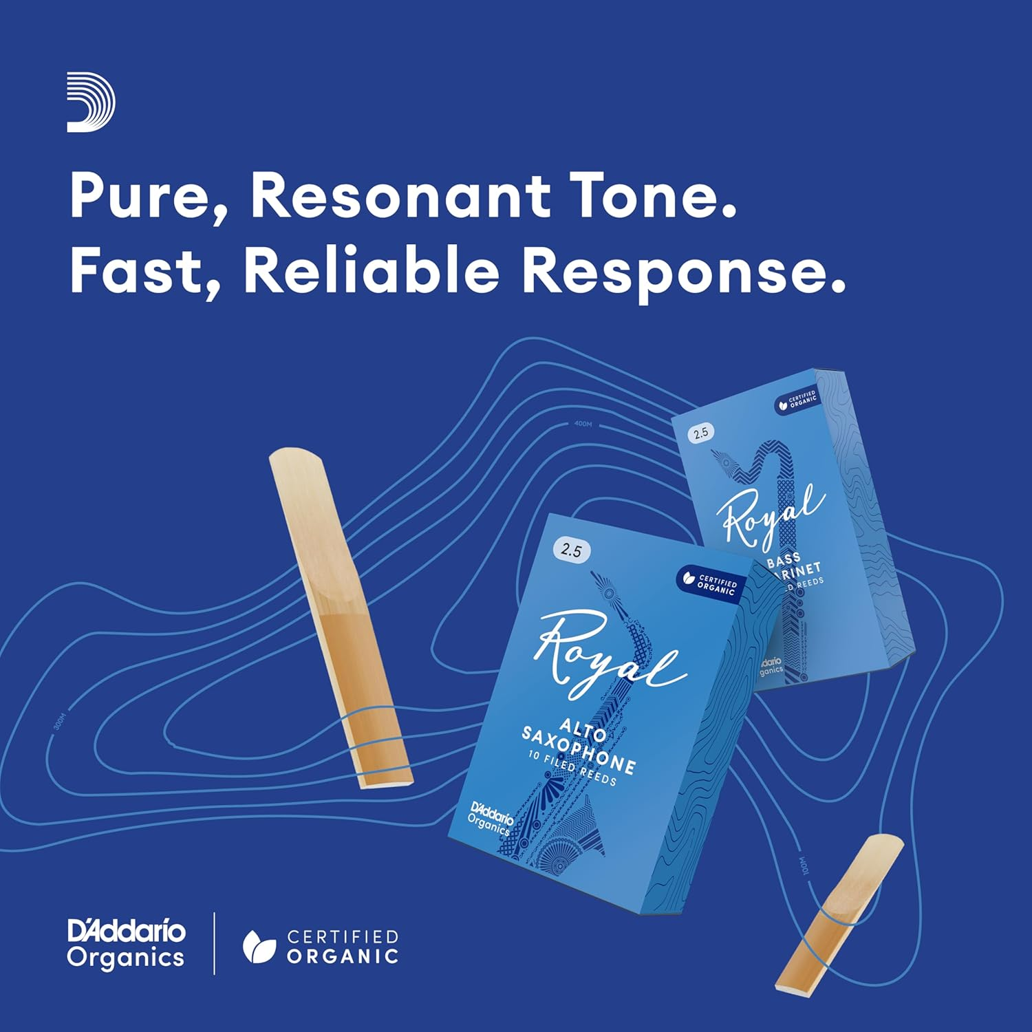 Royal Tenor Sax Reeds, Strength 2.5, 10-Pack image number 5