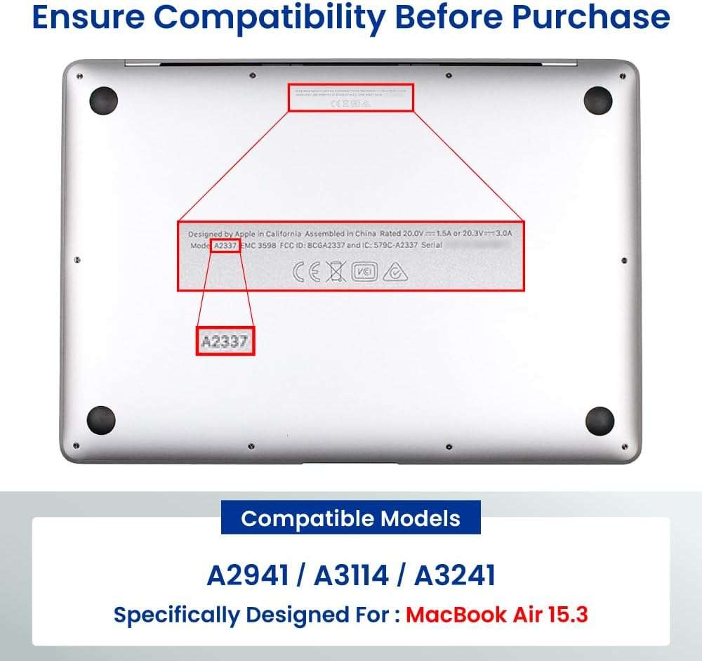 BELLEMOND | 2-Pack | Made in Japan Trackpad Protector for Macbook Air 15&rdquo; M4 / M3 / M2 (2025/24/23) | Ultra-Smooth Matte PET Film | Scratch-Resistant | Precise Touch & Glide image number 1