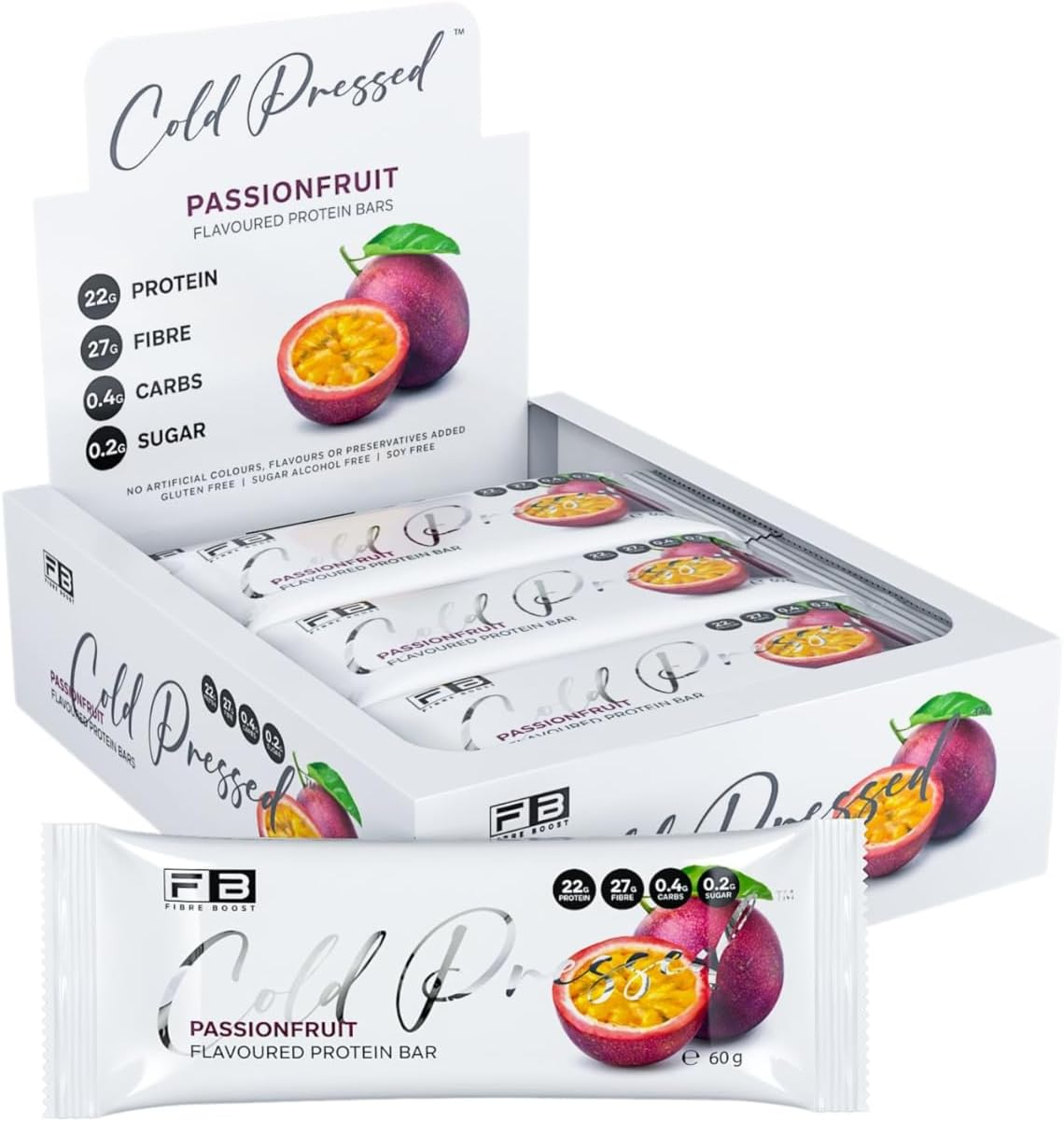 Fibre Boost Cold Pressed Passionfruit Flavoured Protein Bar