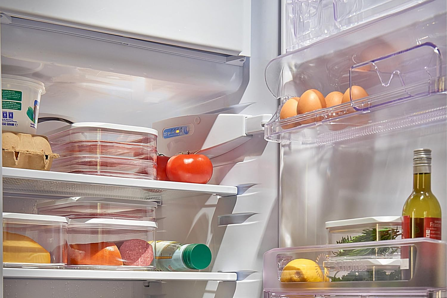 Mepal Cheese Box - Storage Box with Lid for Cheese Chunks & Slices &ndash; Airtight Cheese Storage - Fridge Organizers - 2000 Ml - Black