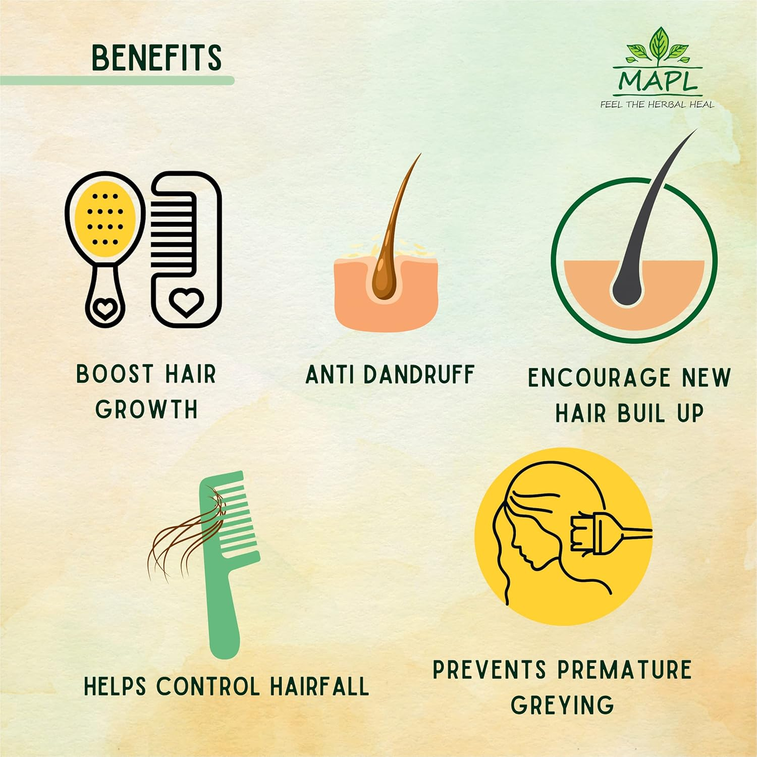 Mapl Bhringraj Organic Powder || Pure Herb || Bhringraj Powder for Hair|| Natural Hair Care -200Gm