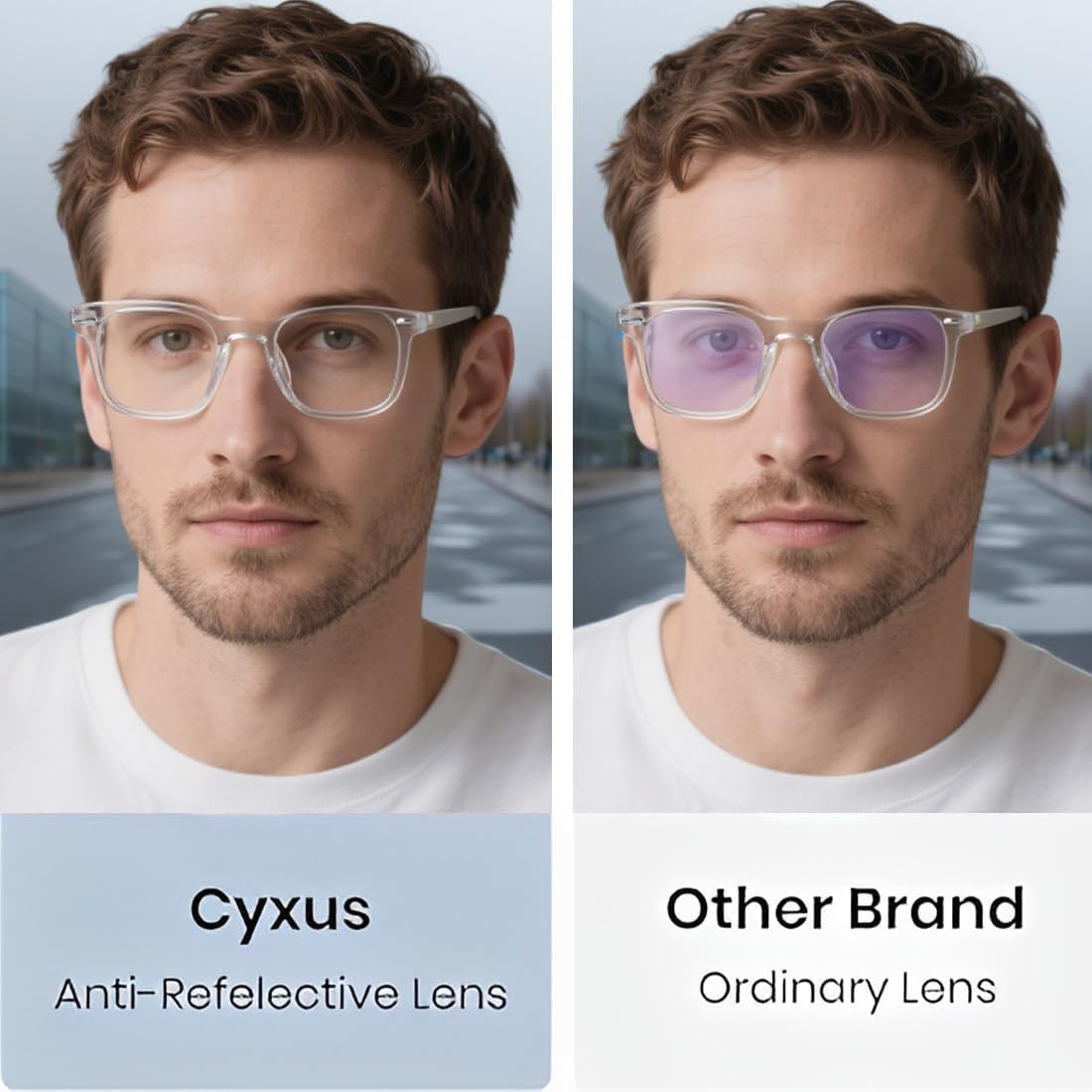 OUDQFCJ Pack of 2 anti Blue Light Glasses, Quality round Frame, Lightweight Clear Blue Light Filter Glasses for Men and Women, Computer Reading Glasses