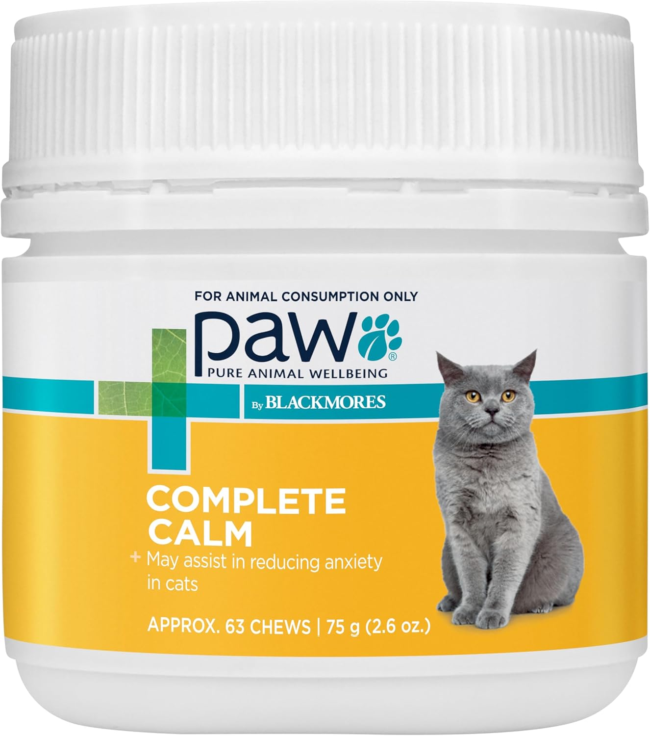 PAW by Blackmores Complete Calm Multivitamins for Cats | Assists with Reducing Feline Anxiety | 63 Chews image number 2