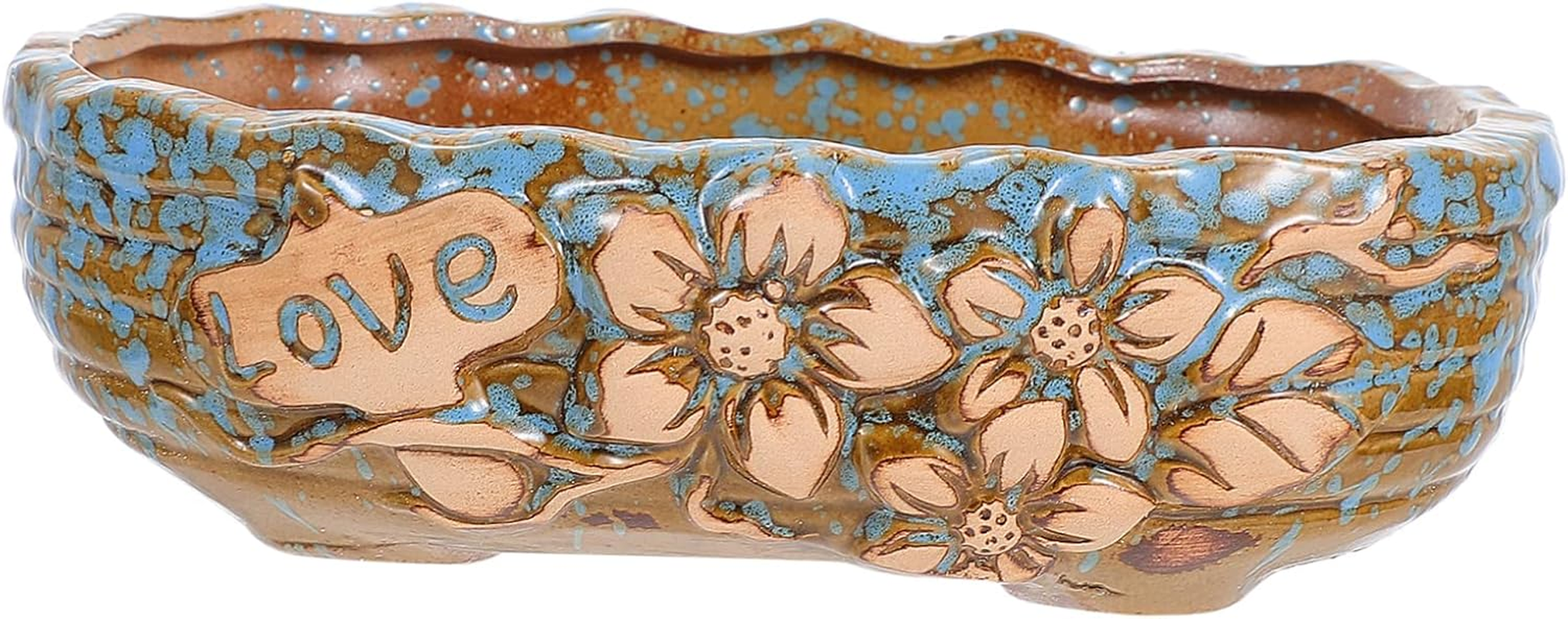 Large Ceramic Succulent Flowerpot Gardening Pot Simple Plant Adornment for Indoor Outdoor Display image number 5