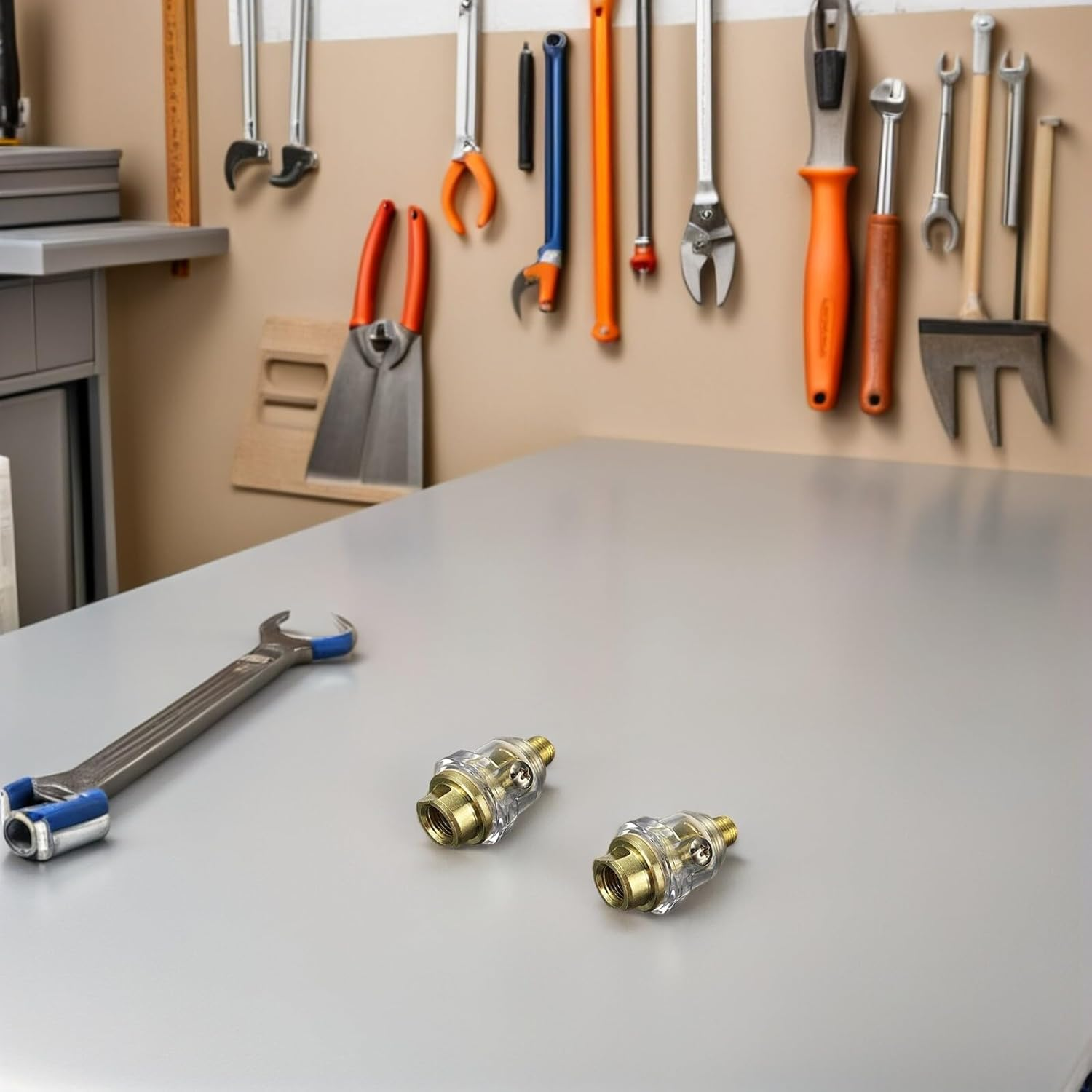 Angoily 2Pcs Pneumatic Oil Filling Injector Mini 1/4 In-Line Lubricating Oil Injector Accessory for Air Tools Pneumatic Applying Tool Compatible Industrial Equipment image number 2