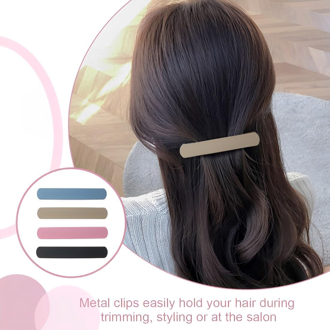 AOEVUIR Pack of 4 French Hair Clips, Women'S Thin Hair, Automatic Hair Clip for Thin Hair and Thick Hair Clips Set for Women image number 1
