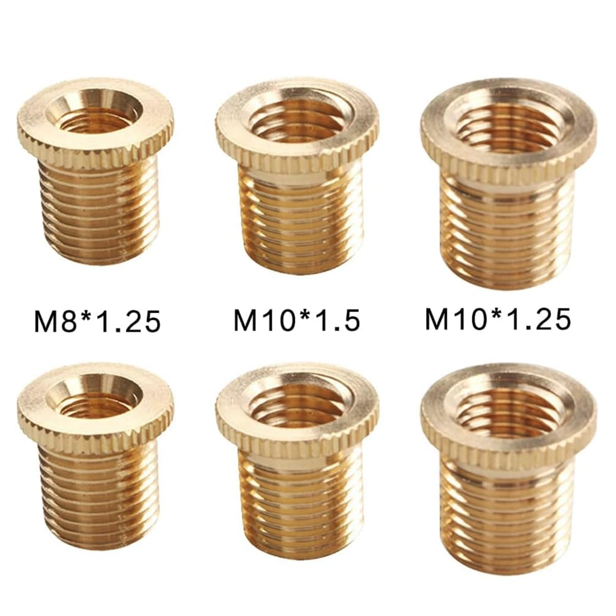6PCS Shift Knob Thread Adapters Universal M8 X 1.25, M10 X 1.25, M10 X 1.5 Thread Gear Shifter Knob Screw image number 4