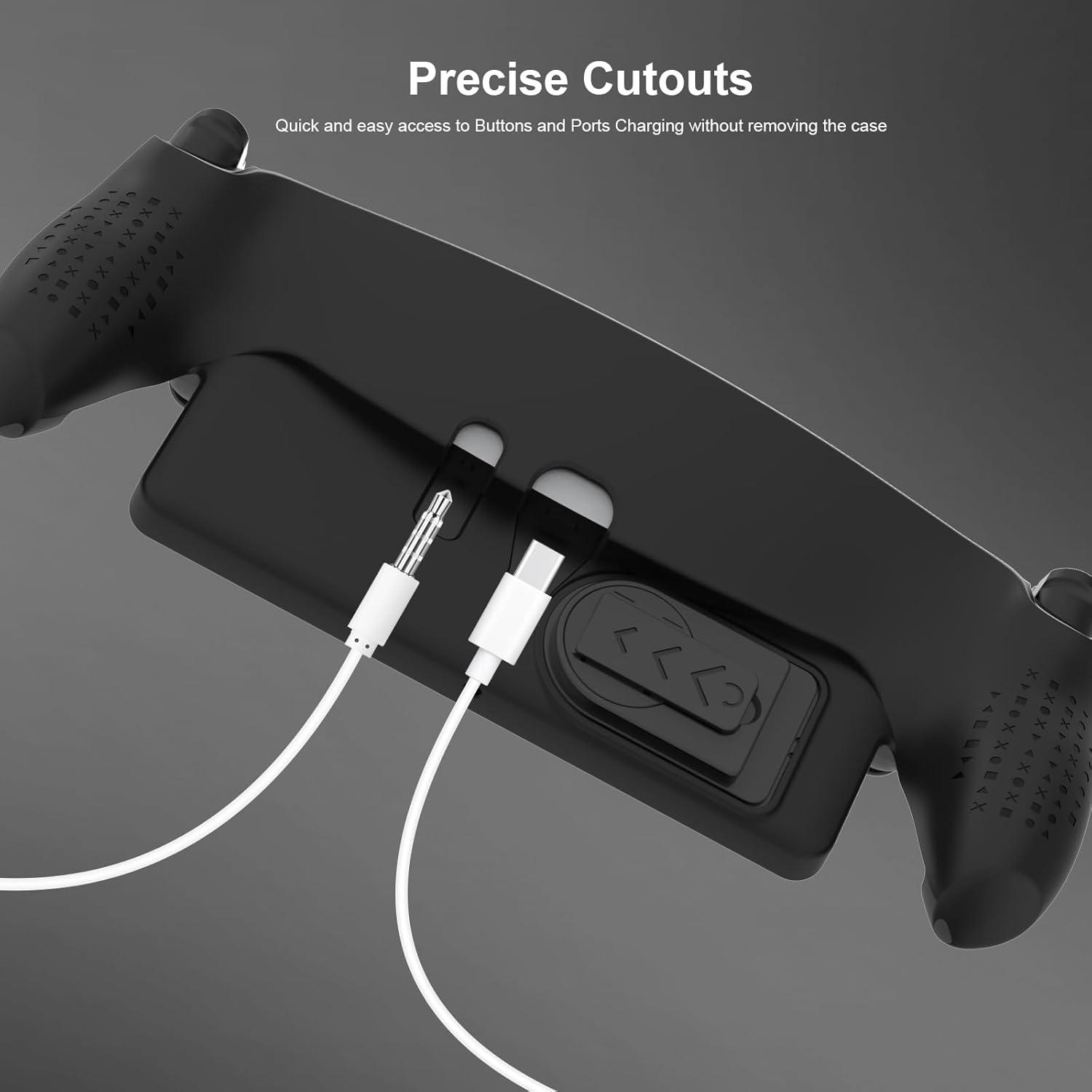 Protective Case Compatible with Playstation Portal,Hard Cover Shell and TPU Back Case with Adjustable Kickstand for PS Portal (Black) image number 2