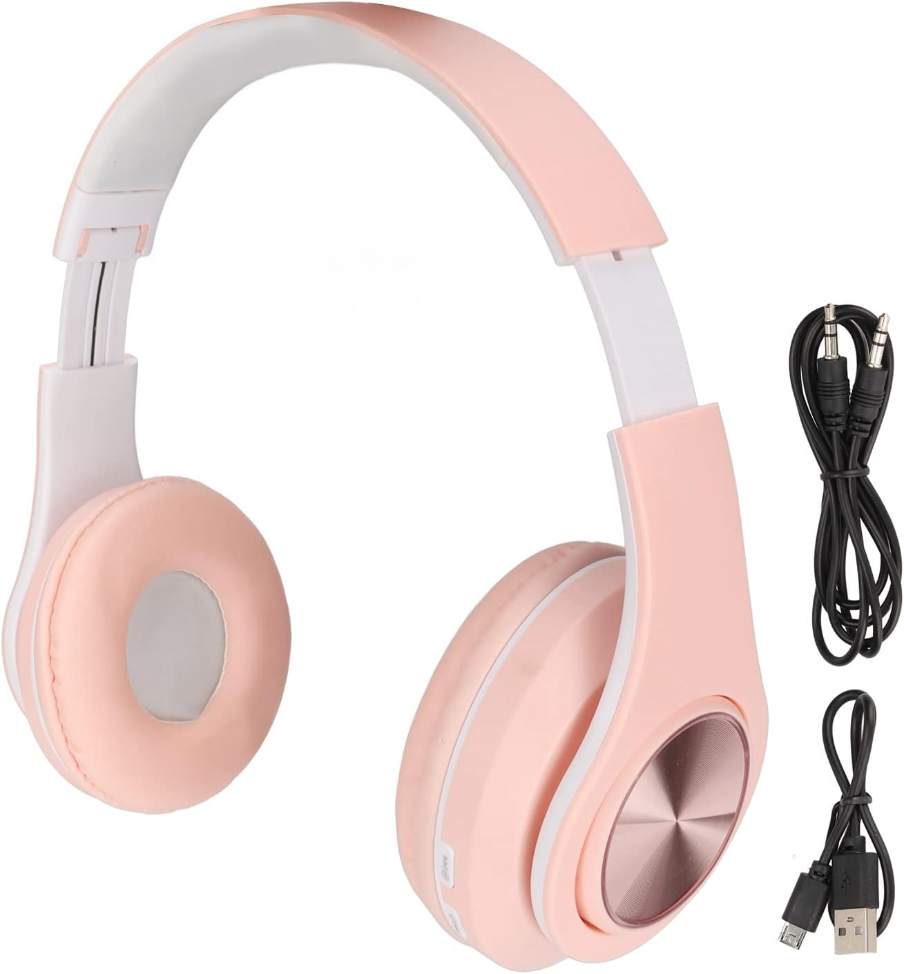 Elprico Bluetooth Headphones, Noise Reduction, Foldable Wireless Over-Ear Headphones with Colourful Light for Phone Laptop (Green)