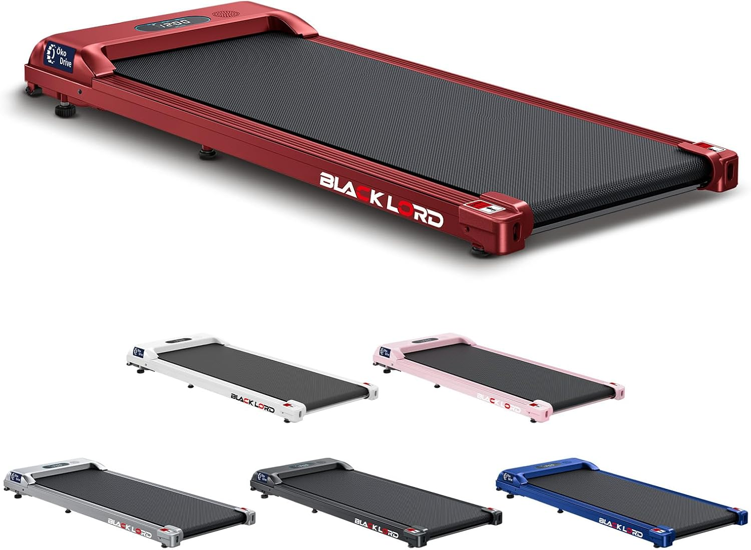 Black Lord Portable Walking Pad Treadmill under Desk 2.4HP, 380Mm Belt Running Machine for Home Gym, Portable under Desk Treadmill Trainer with Remote Control, SL9 Series - Blue image number 4