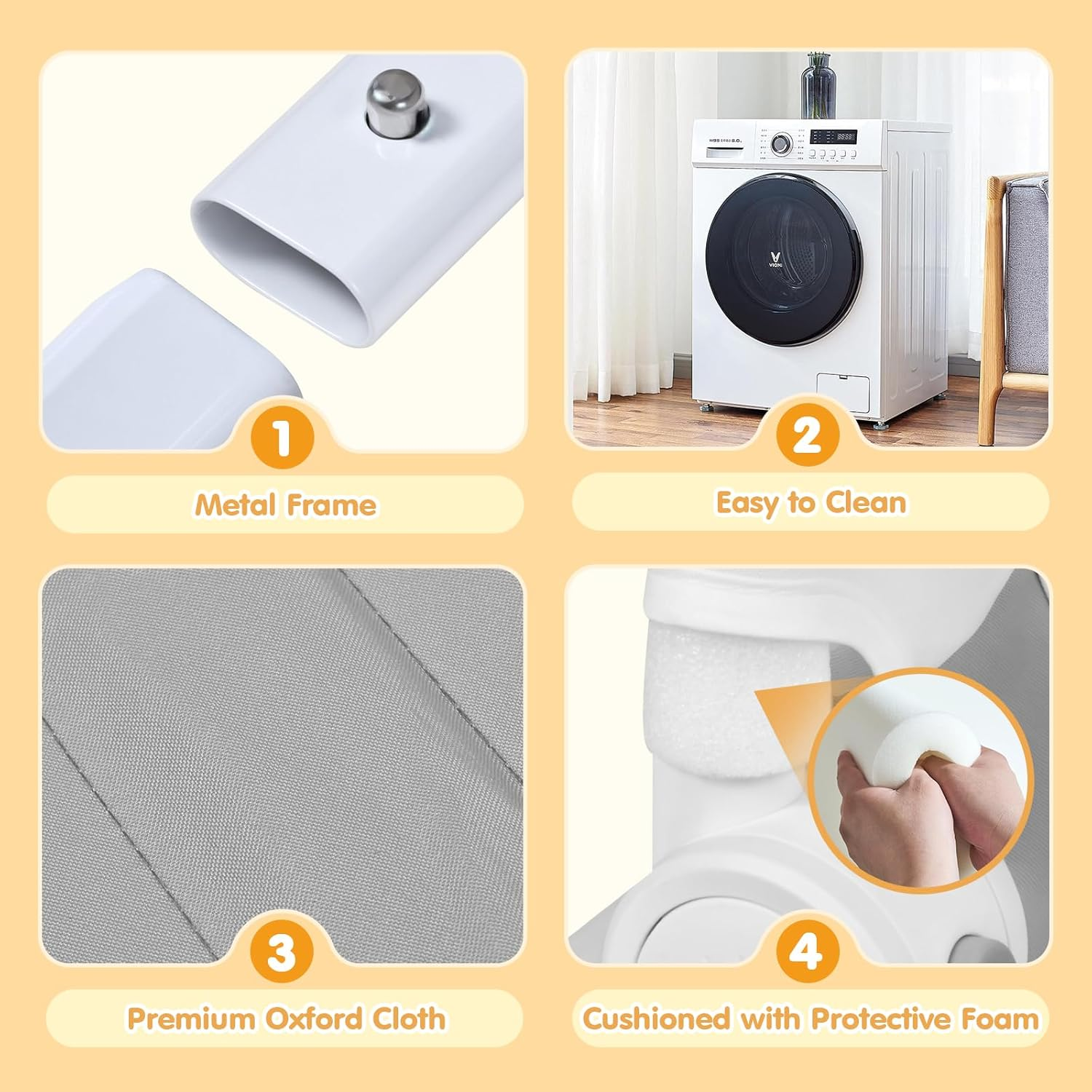 Advwin Foldable Baby Bed Rail for Toddlers Adjustable Kids Safety Guard Swing down Bed Rails, Fit Queen King Size Bed, 200 * 60Cm image number 1