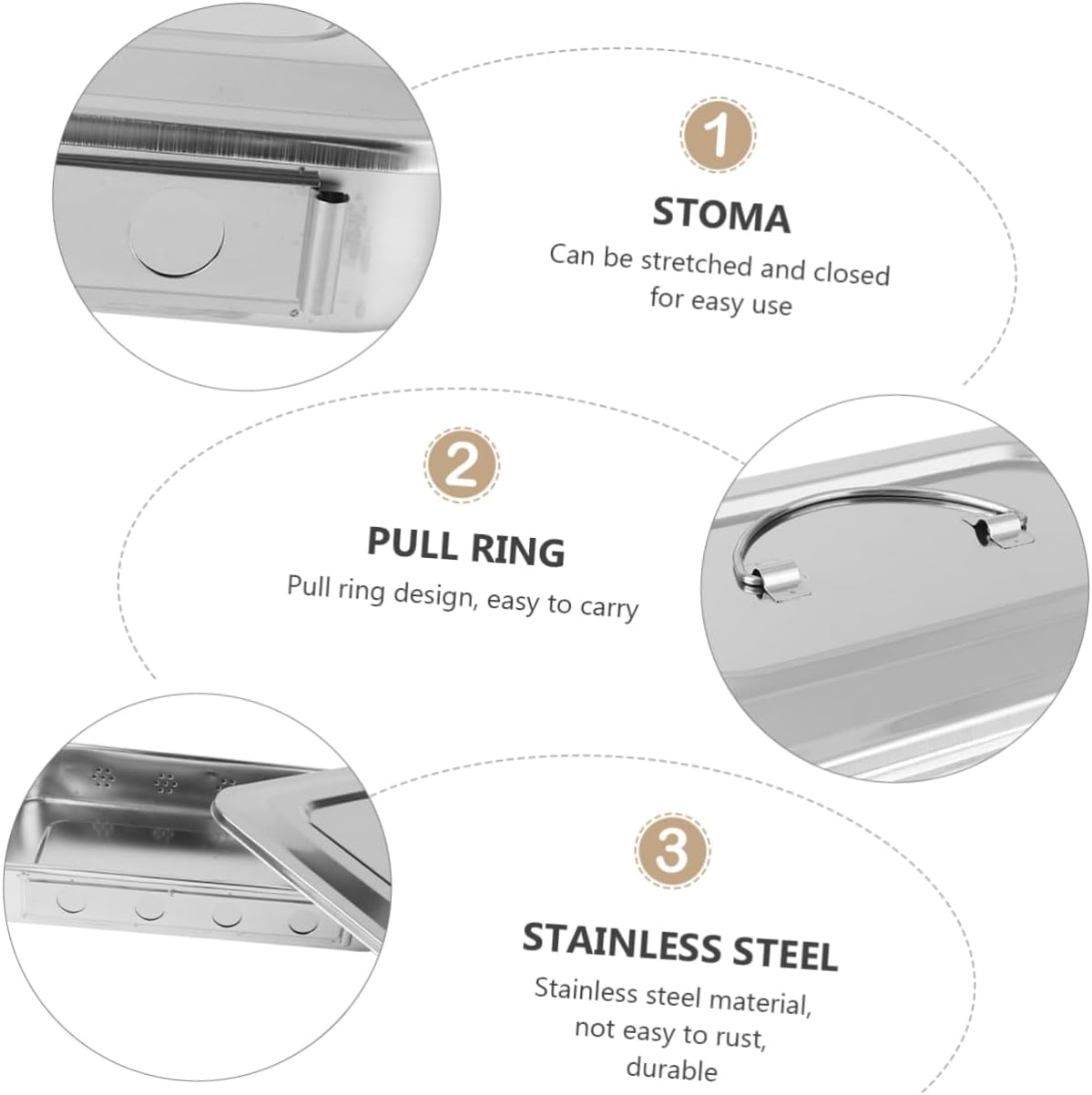 BIUDECO Stainless Steel Temperature Thermometer Disinfection Tray Soaking Box for Safe Sterilization and Convenient Use image number 4