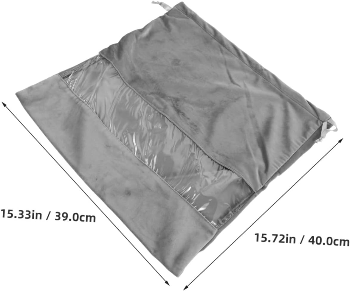 KAILIKETIY Travel Hair Dryer Bag with Drawstring Transparent Dustproof Pouch for Dryer and Accessories Lightweight Storage Bag for Clothes Makeup and Small Essentials Portable Organizer For image number 3